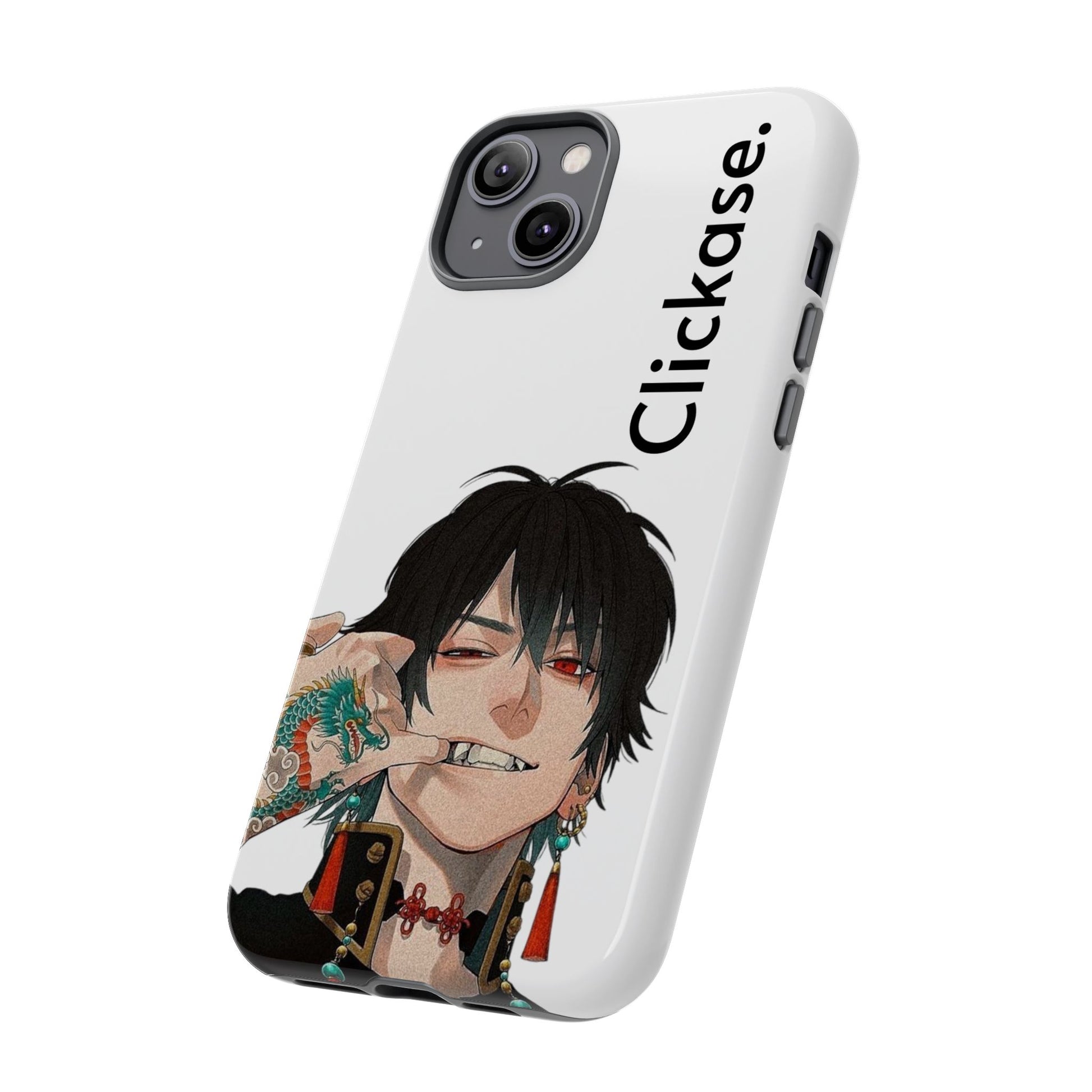 Edgy Anime Rebel Character - Tough Phone Case by