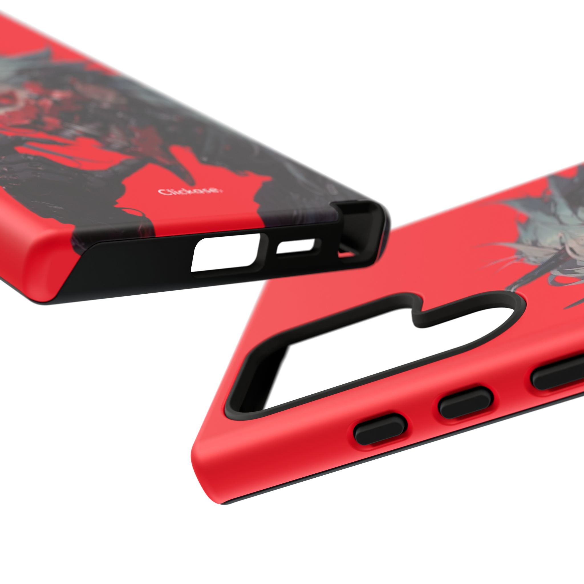 Demon Core Awakening – Futuristic Oni Cyborg Tough Phone Case by