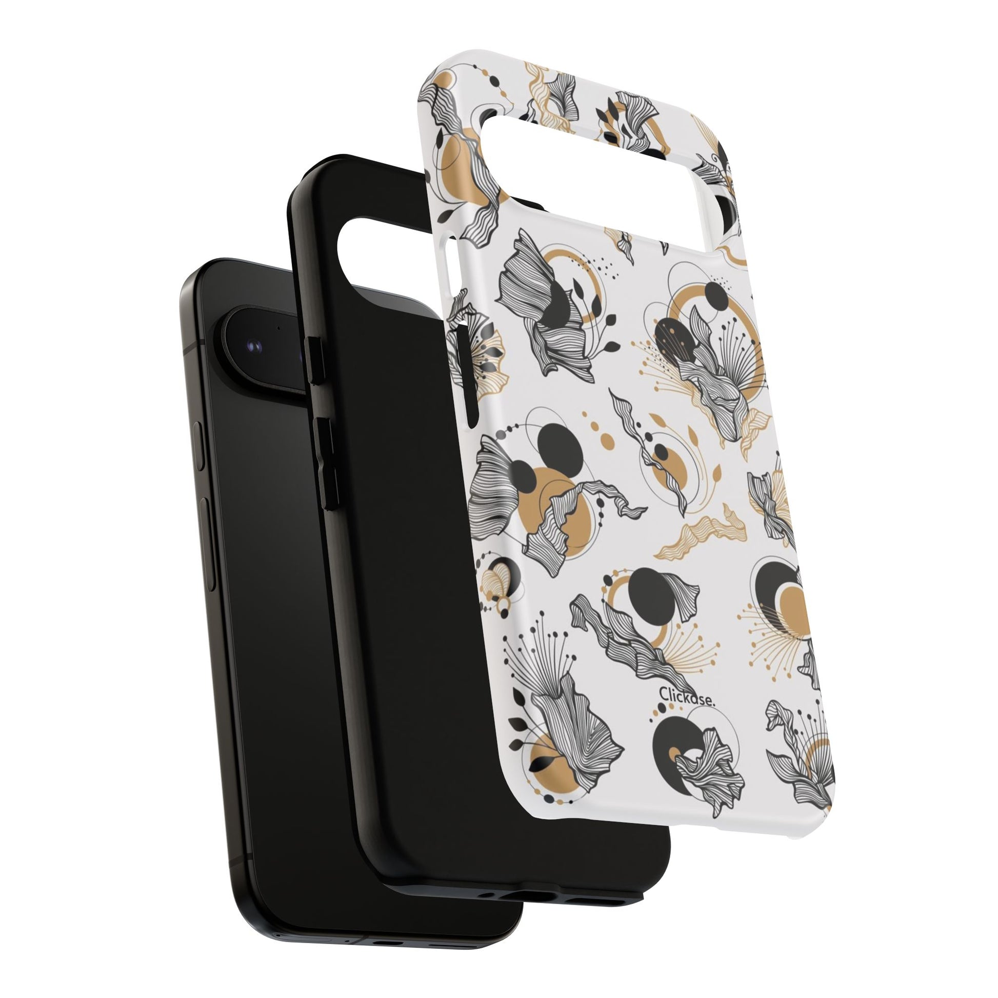 Abstract Floral Design Tough Phone Cases by