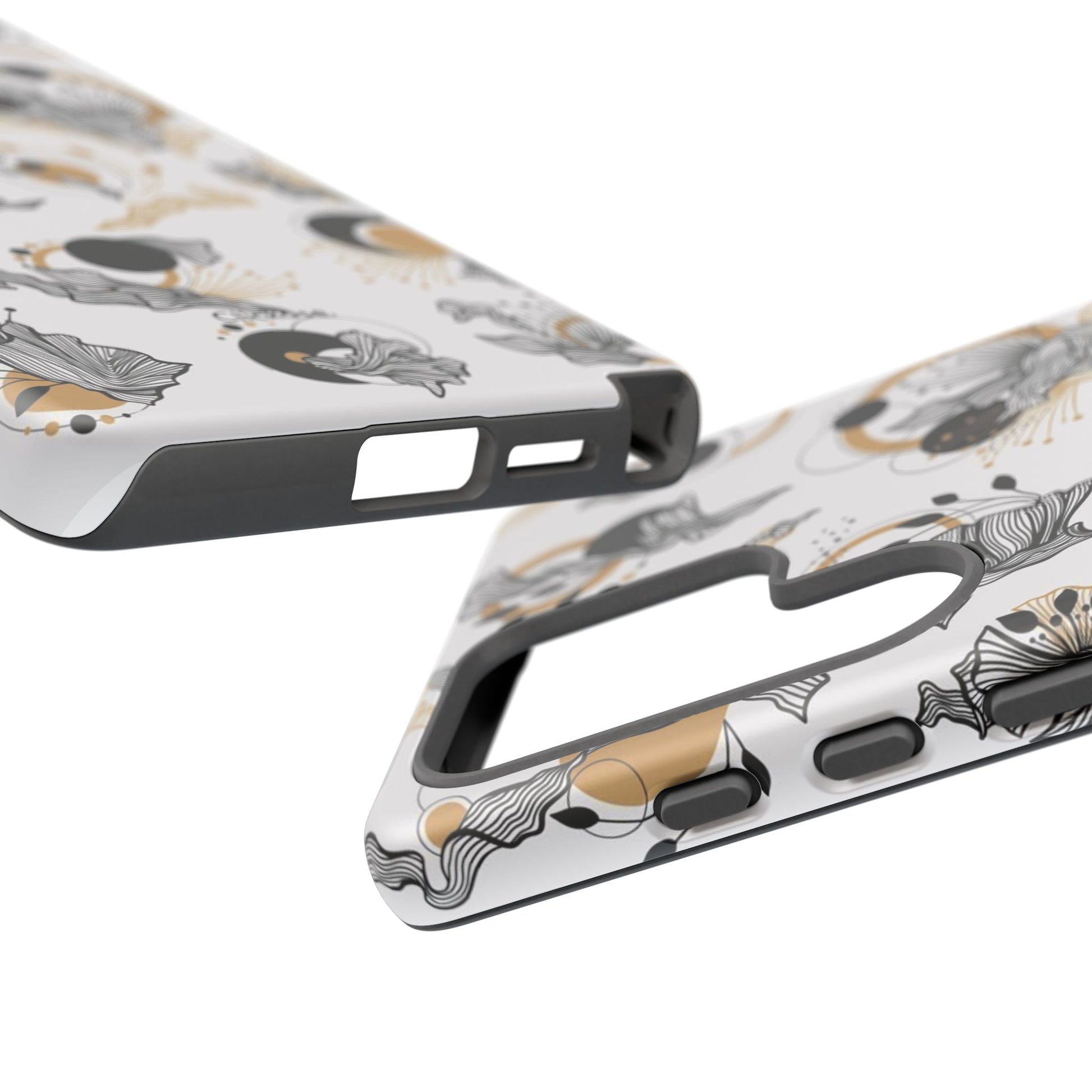 Abstract Floral Design Tough Phone Cases by