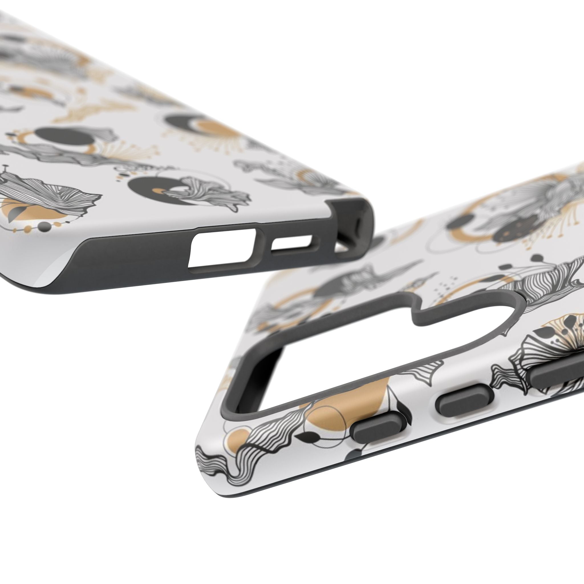 Abstract Floral Design Tough Phone Cases by