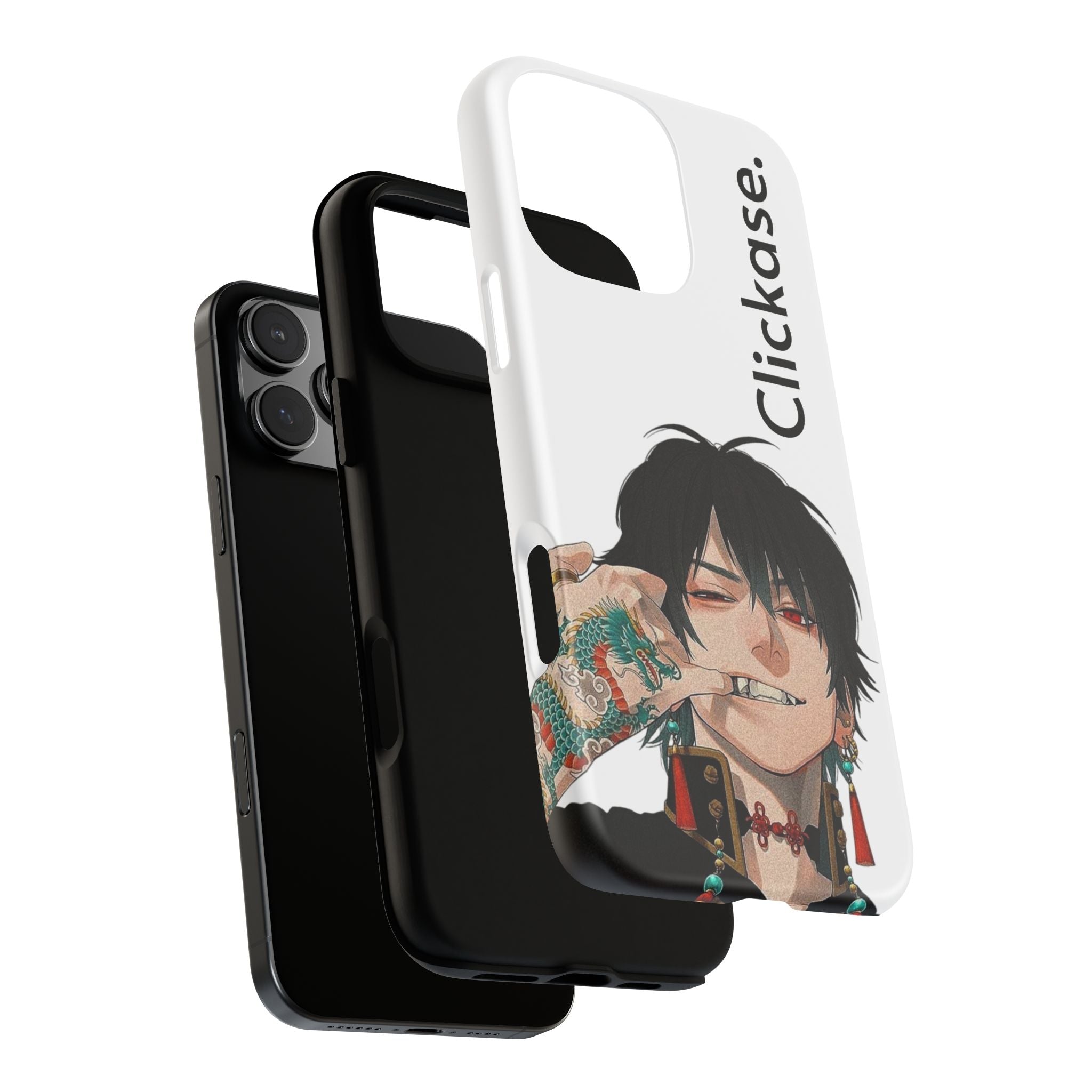 Edgy Anime Rebel Character - Tough Phone Case by