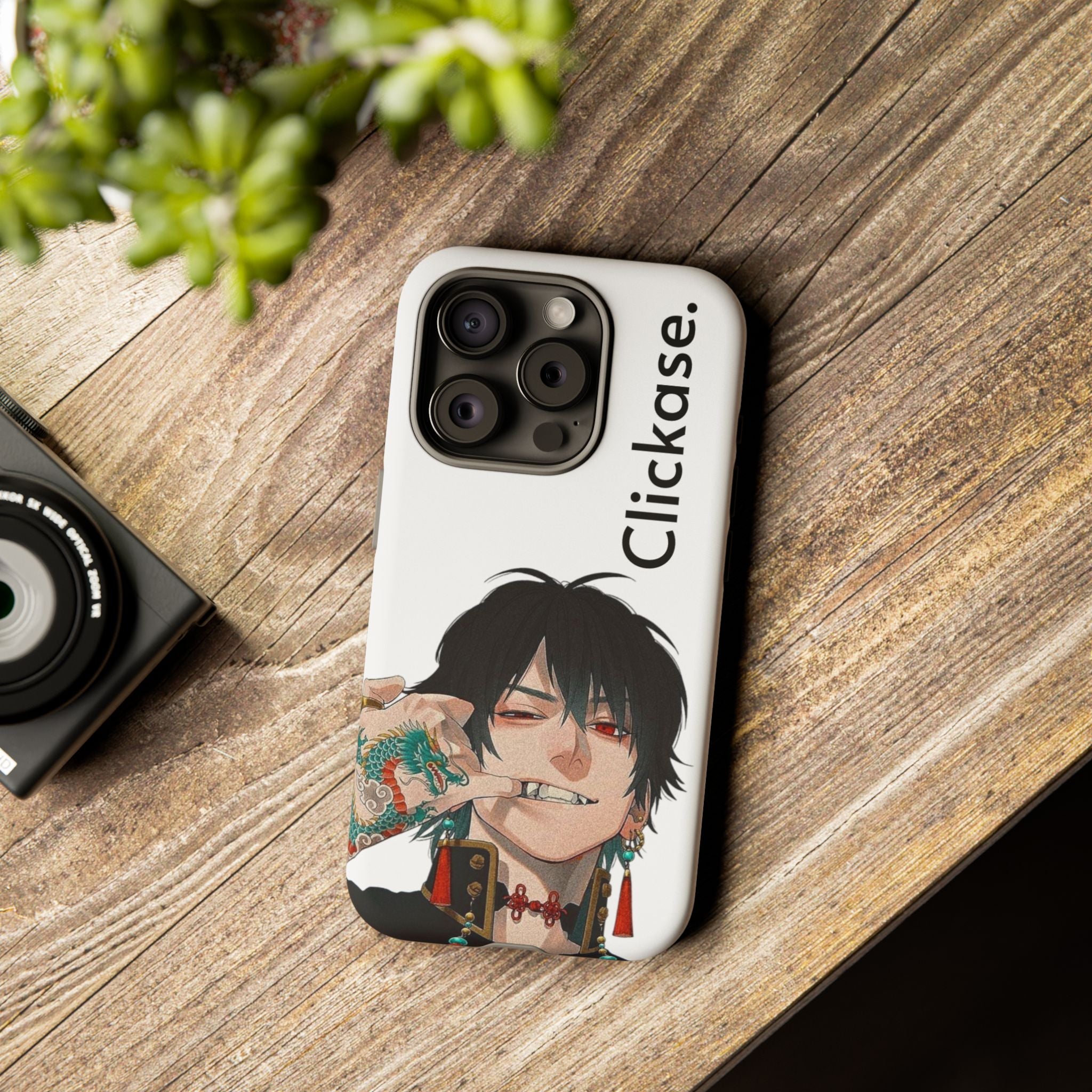 Edgy Anime Rebel Character - Tough Phone Case by