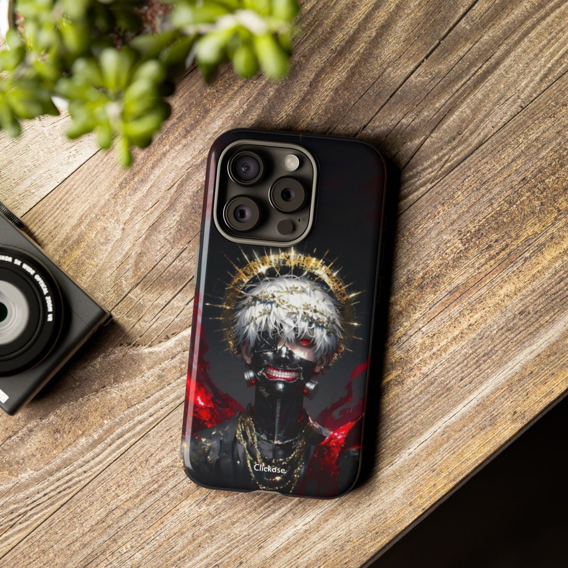 Ken Kaneki anime touch phone case with bold 3D graphic, durable and shock-absorbing design