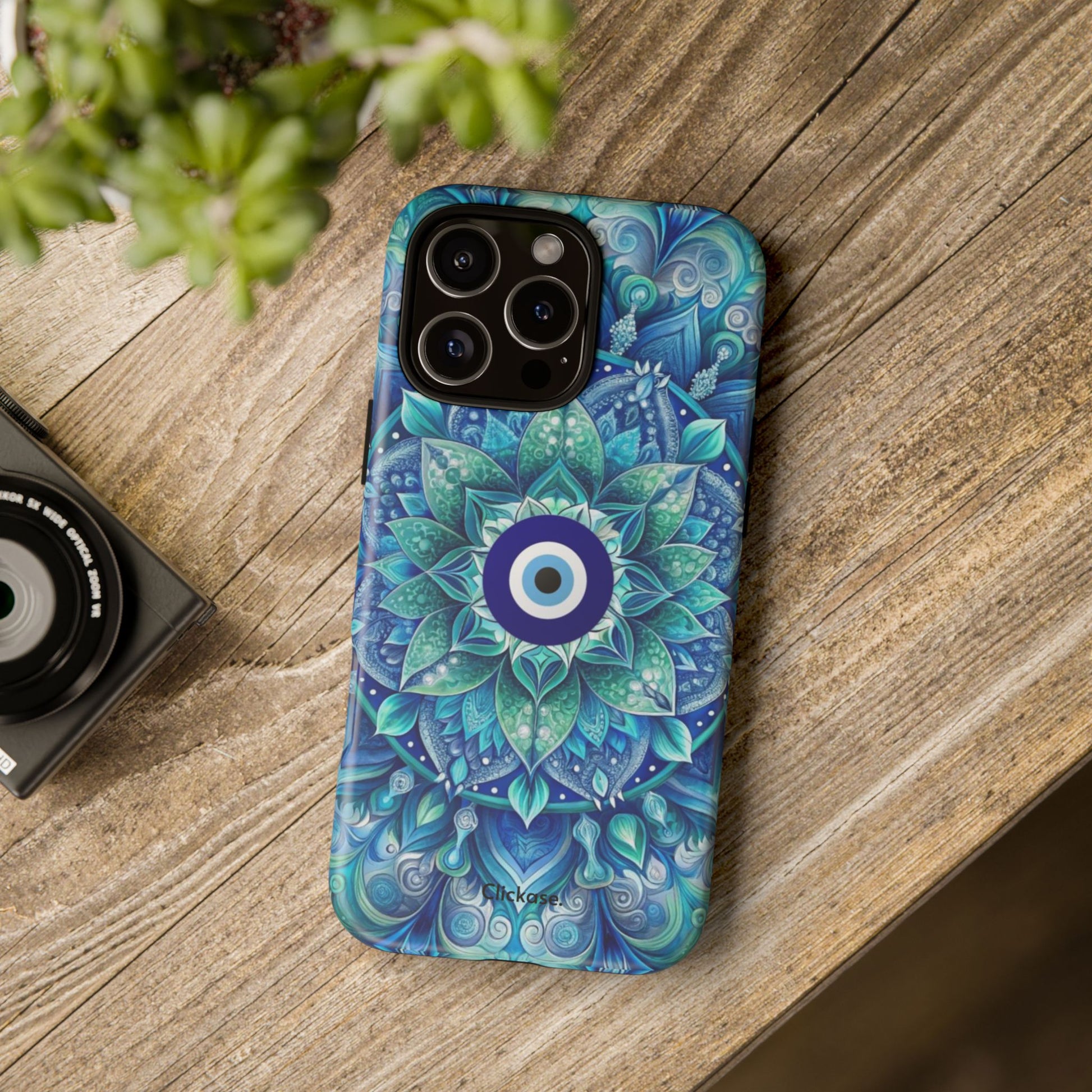 Mandala Design Blue Eye Pattern Tough Phone Case by