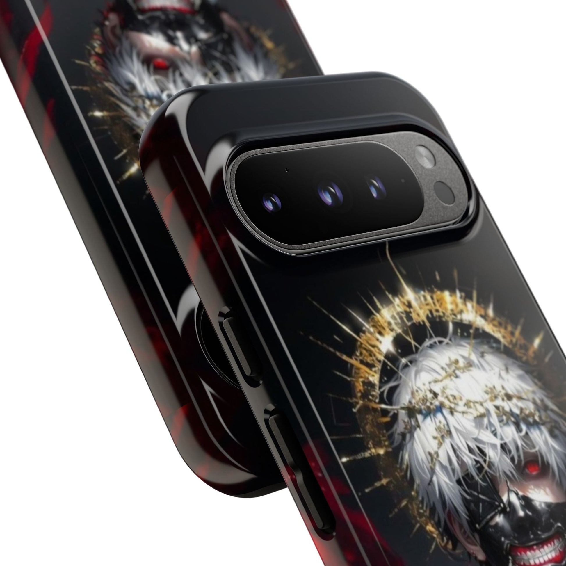 Ken Kaneki anime phone case with vibrant 3D wrap and durable shock-absorbing design