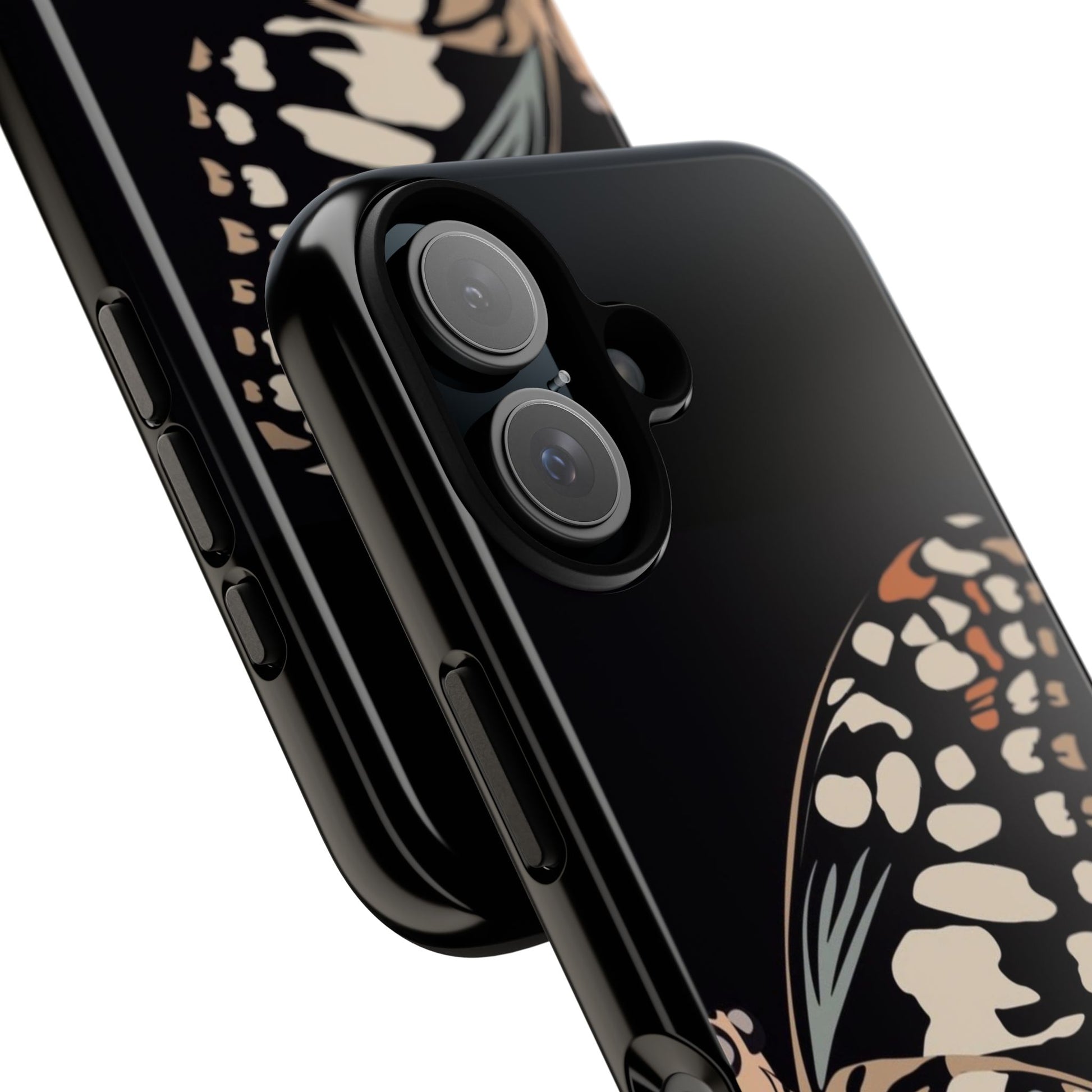 Butterfly Black Tough Phone Case by