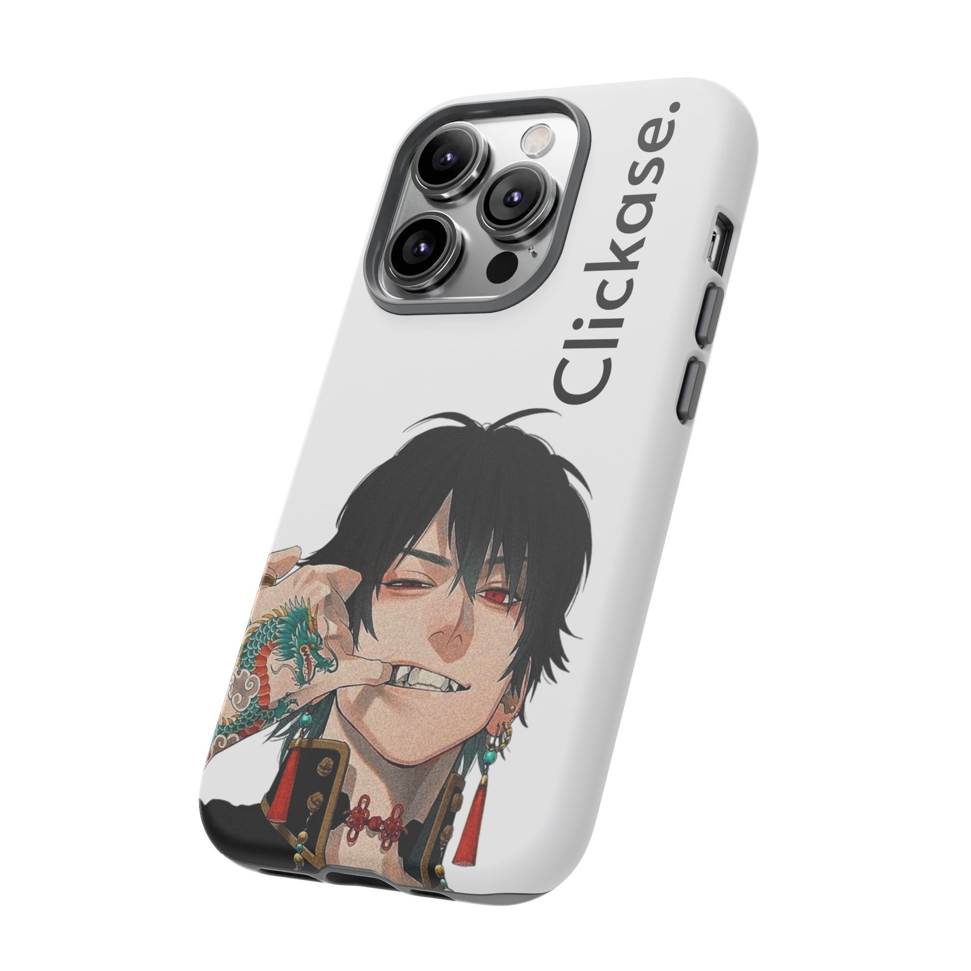 Edgy Anime Rebel Character - Tough Phone Case by