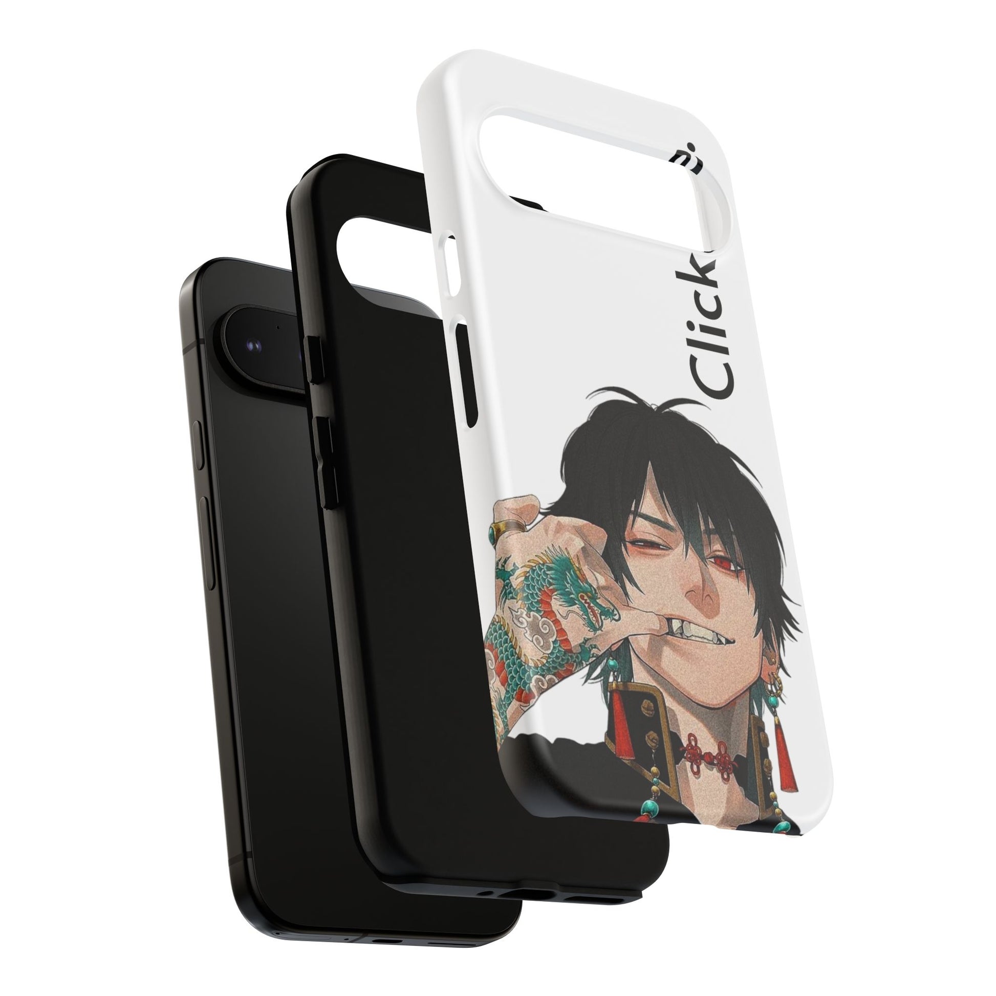 Edgy Anime Rebel Character - Tough Phone Case by