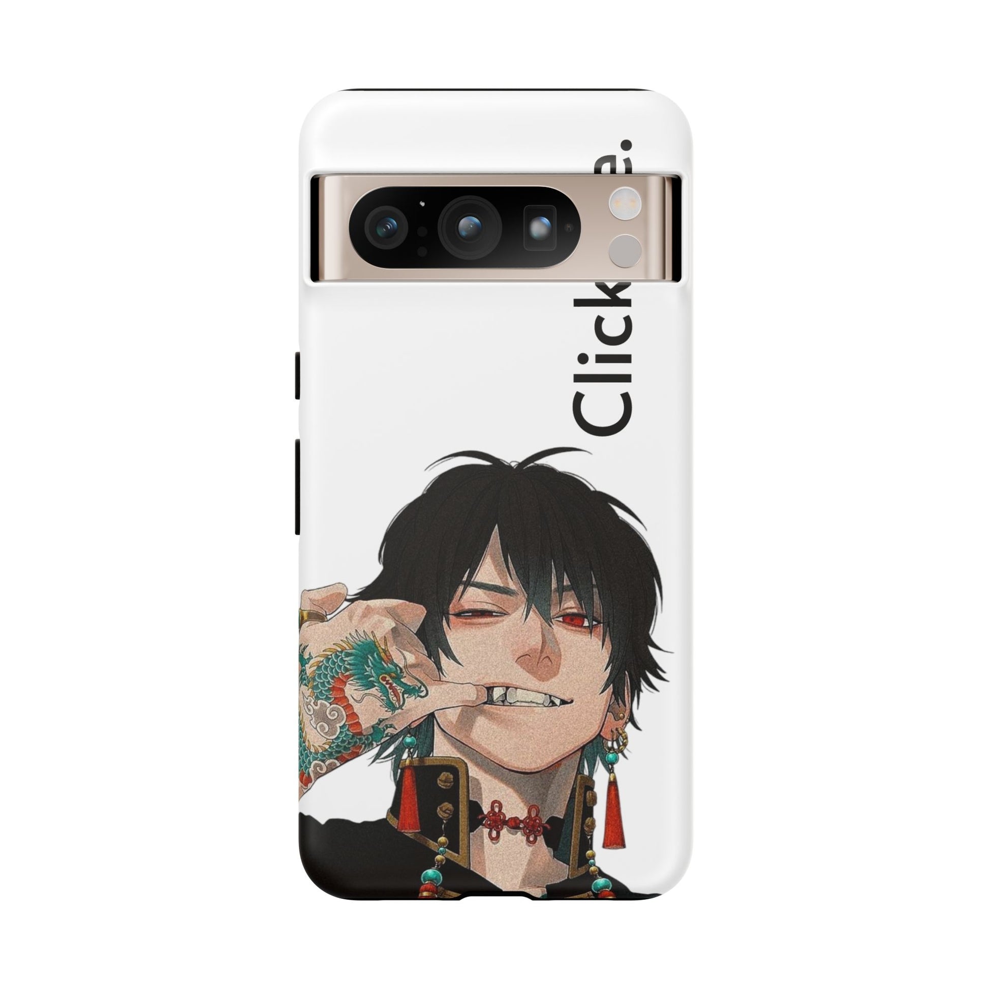 Edgy Anime Rebel Character - Tough Phone Case by