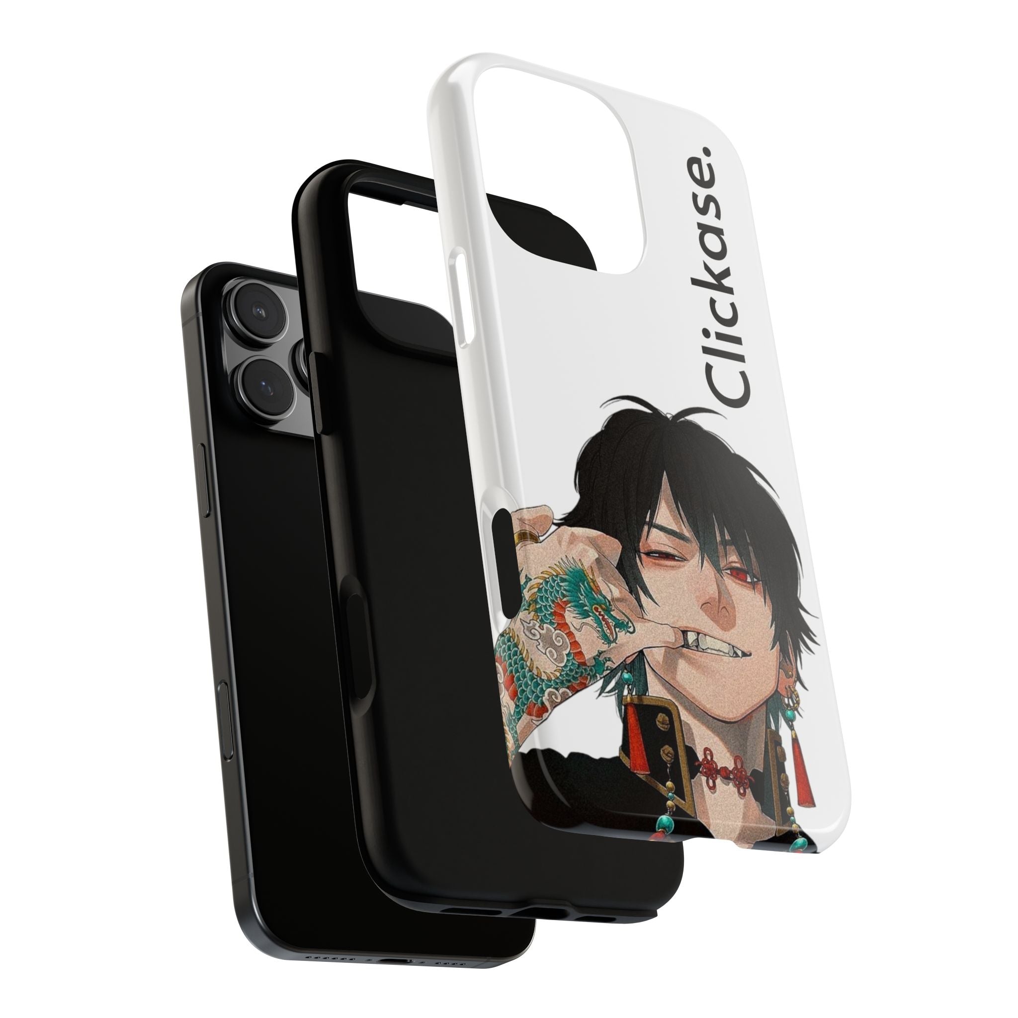 Edgy Anime Rebel Character - Tough Phone Case by