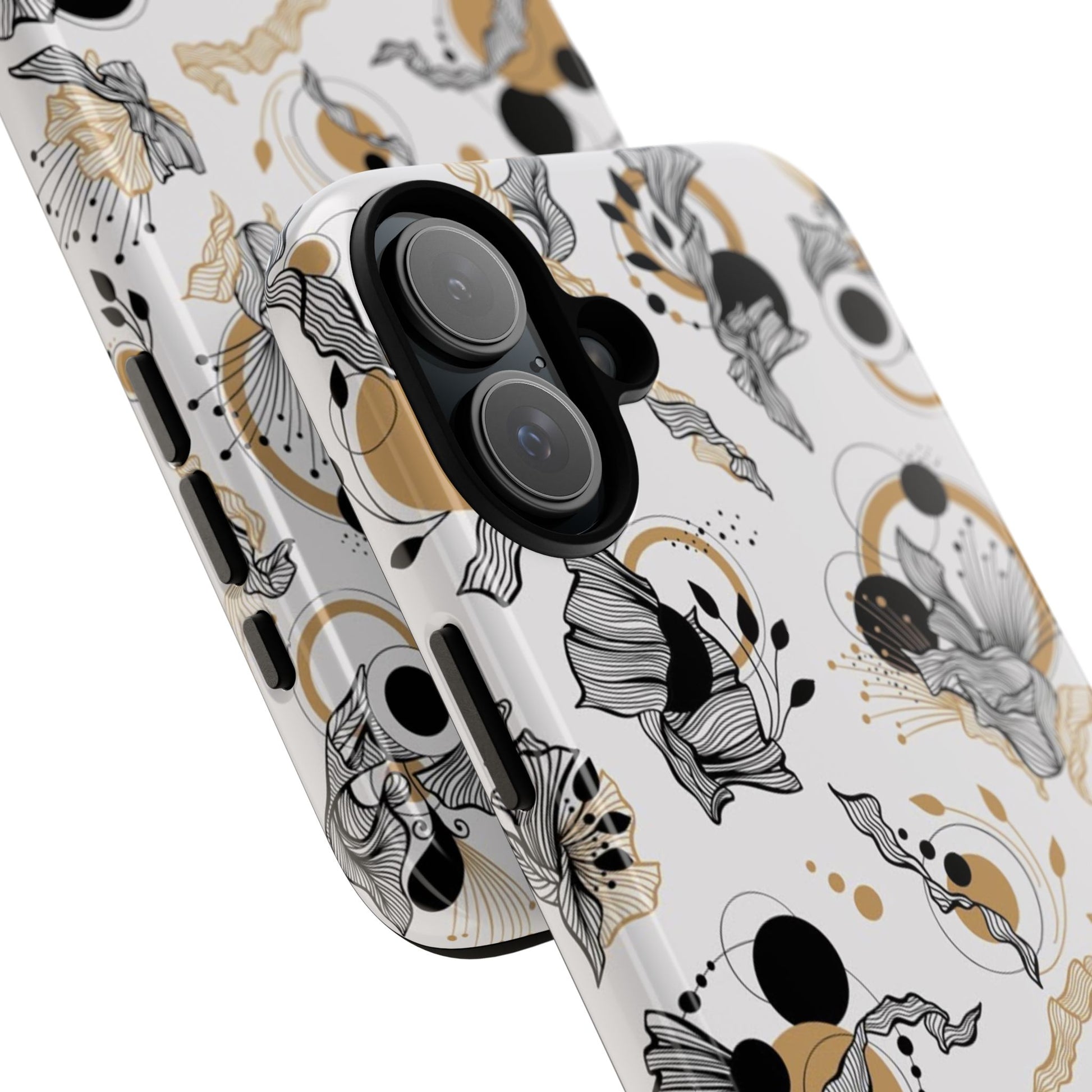 Abstract Floral Design Tough Phone Cases by