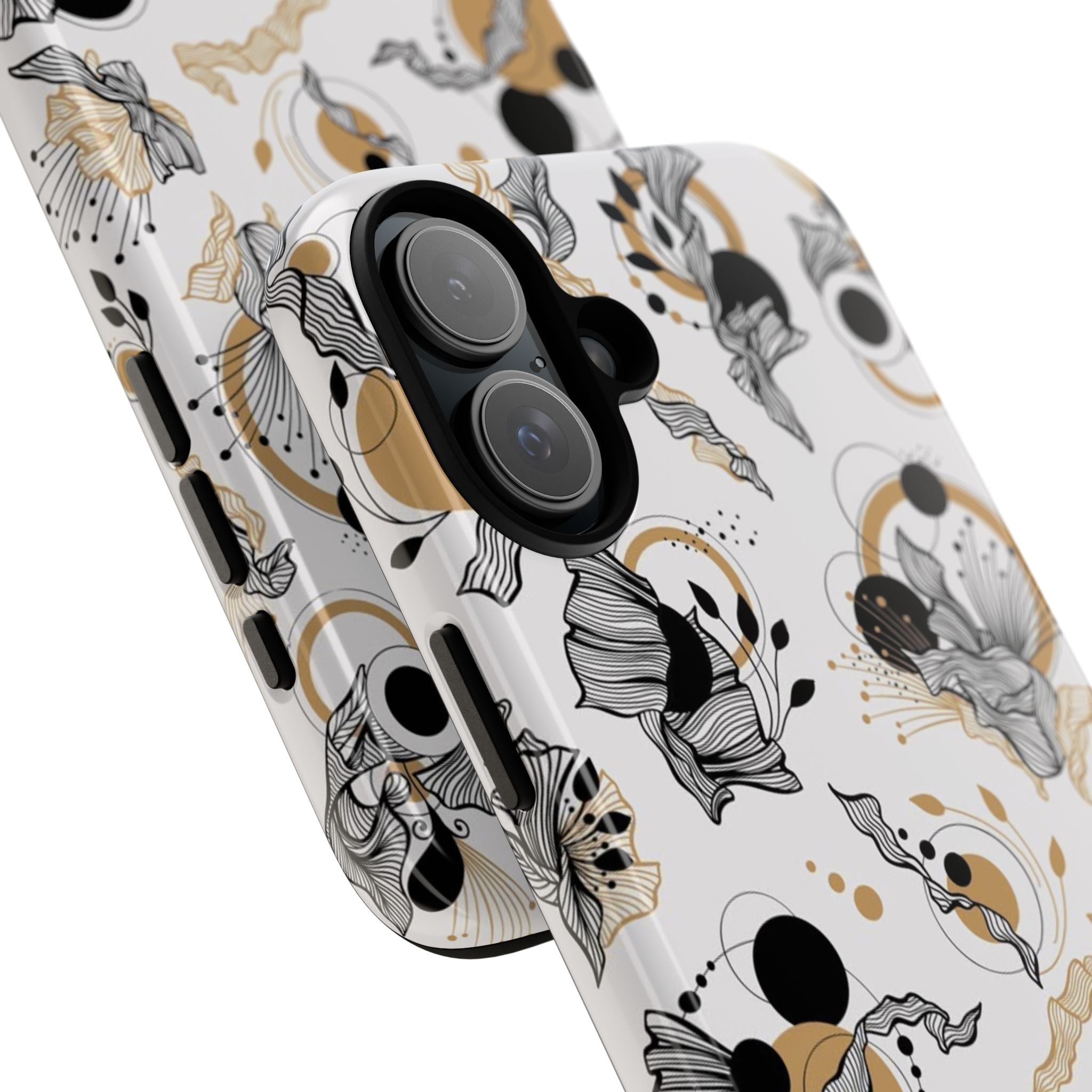 Abstract Floral Design Tough Phone Cases by