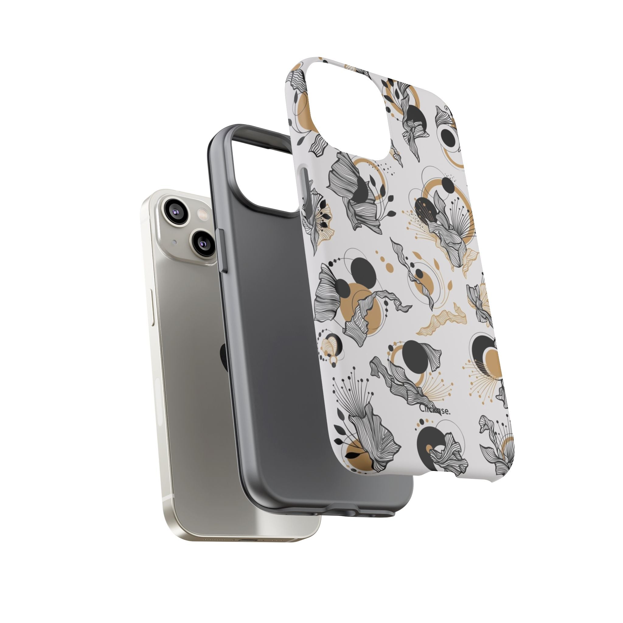 Abstract Floral Design Tough Phone Cases by