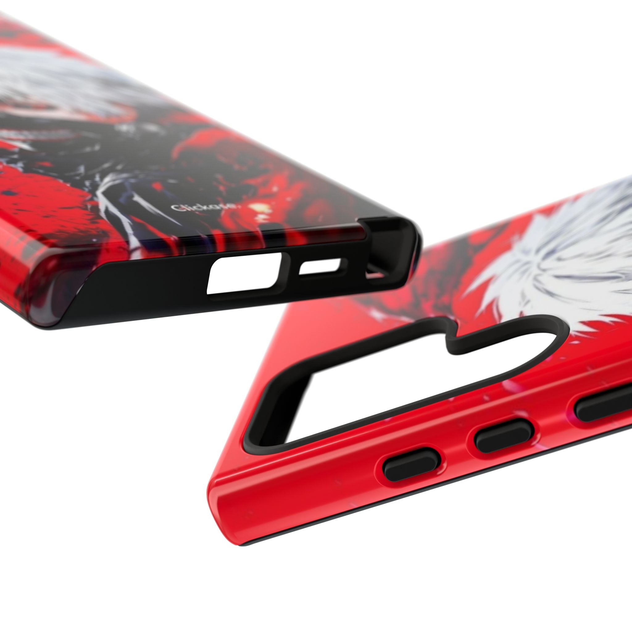 Ken Kaneki anime tough phone case with vibrant 3D wrap and durable shock-absorbing design