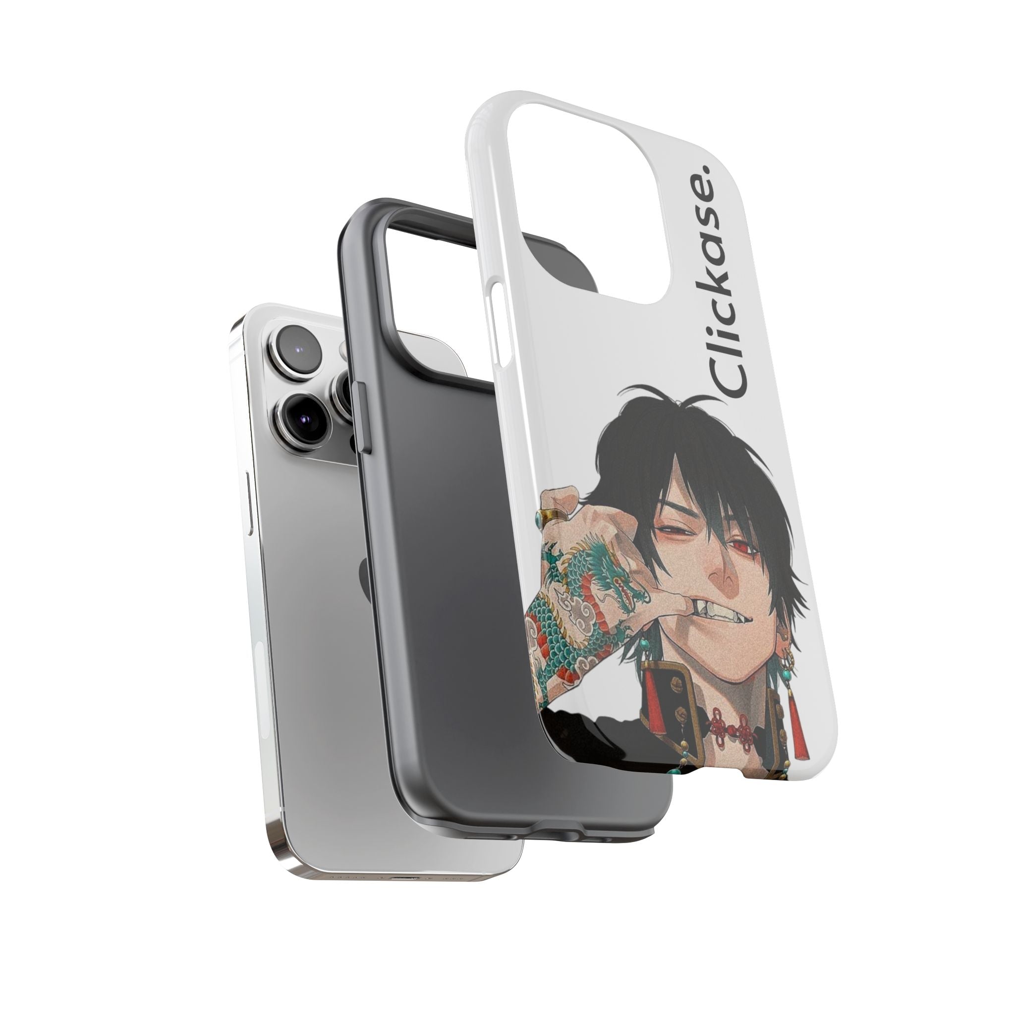 Edgy Anime Rebel Character - Tough Phone Case by