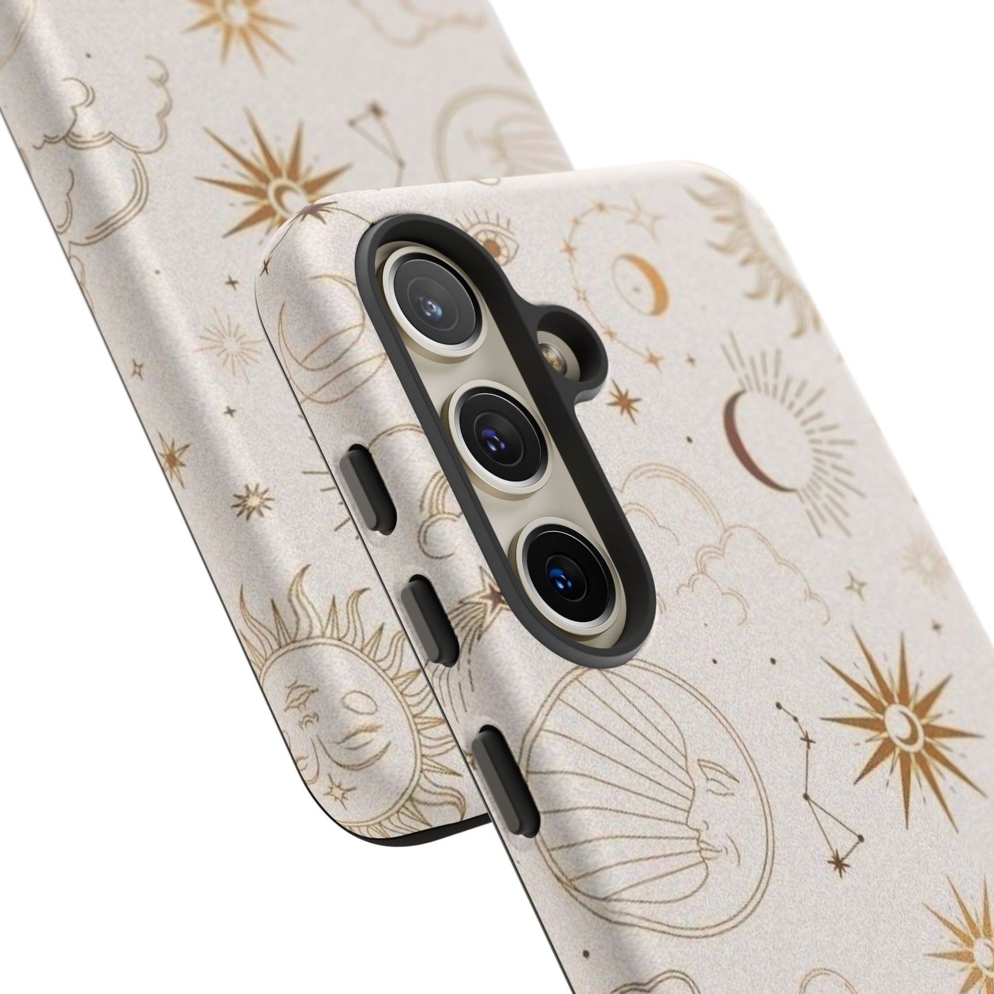 Astrology Celestial Moon and Star Pattern Tough Phone Case by