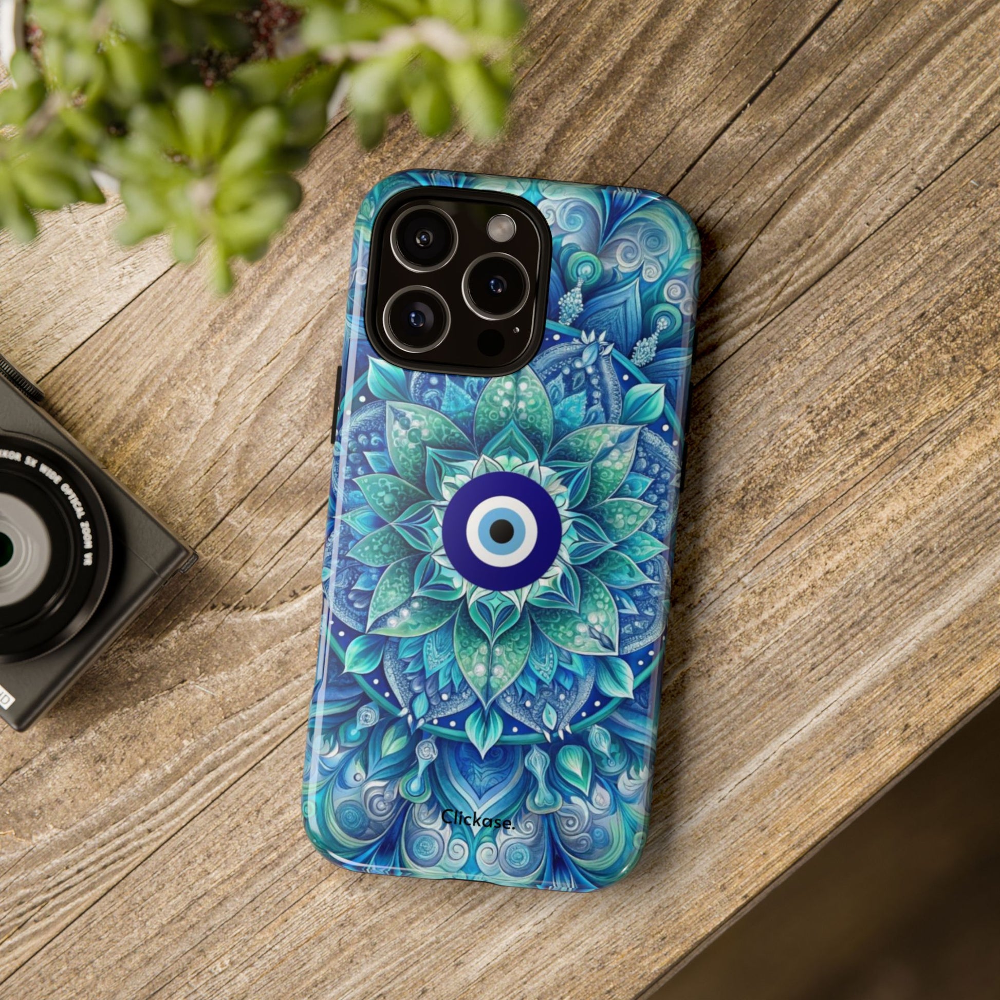 Mandala Design Blue Eye Pattern Tough Phone Case by