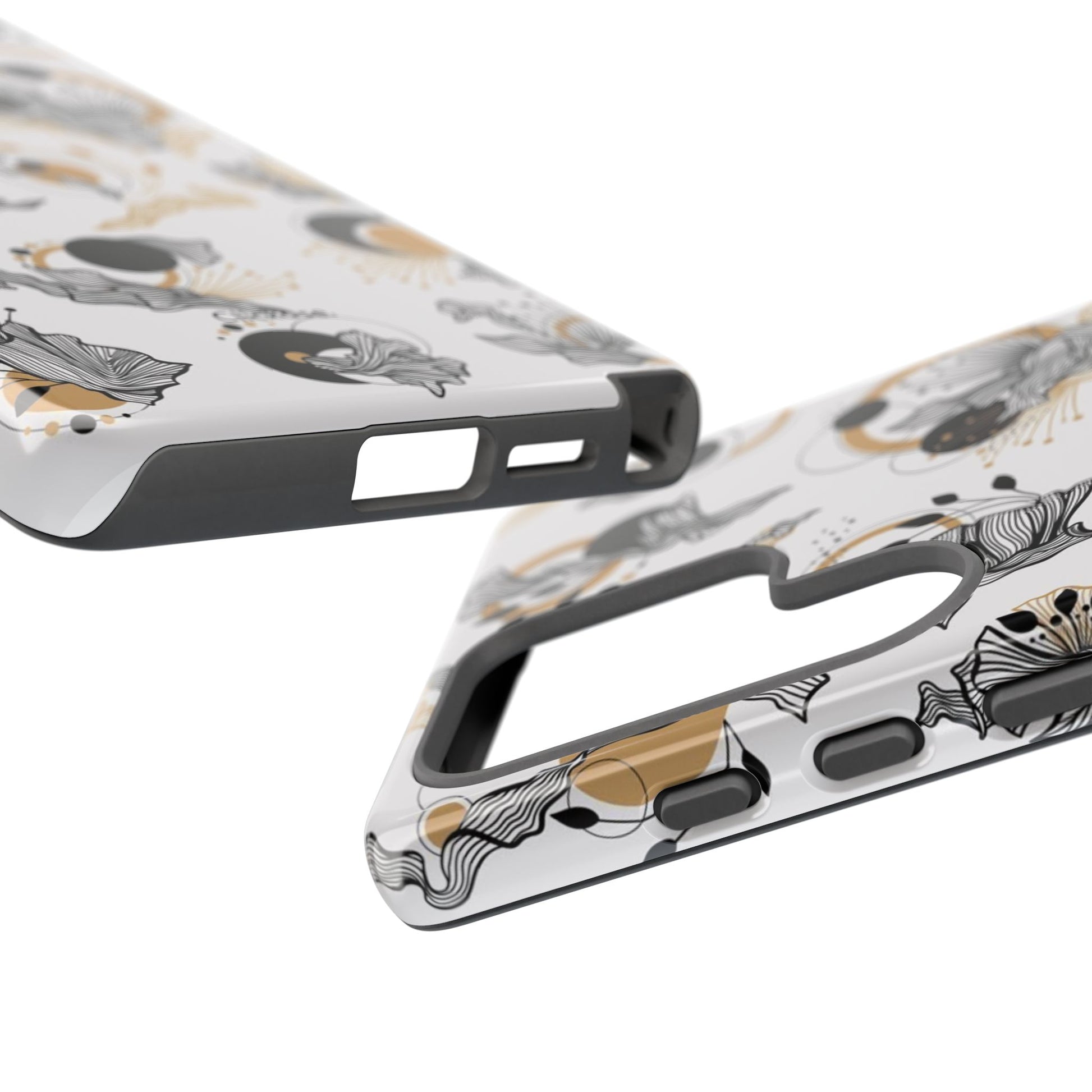 Abstract Floral Design Tough Phone Cases by