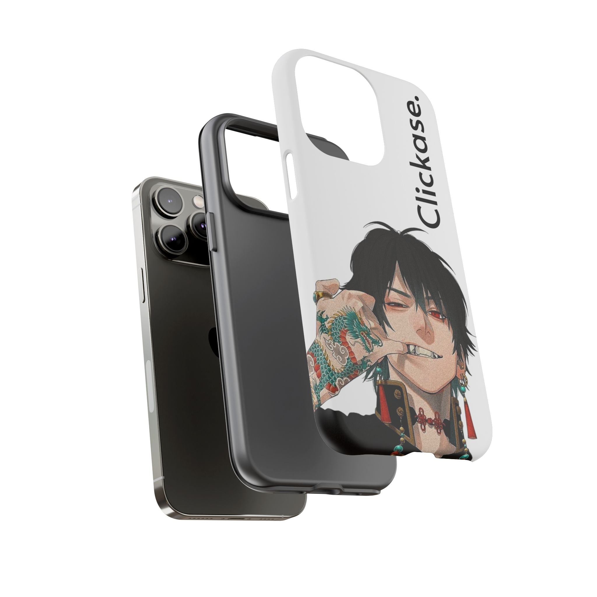 Edgy Anime Rebel Character - Tough Phone Case by