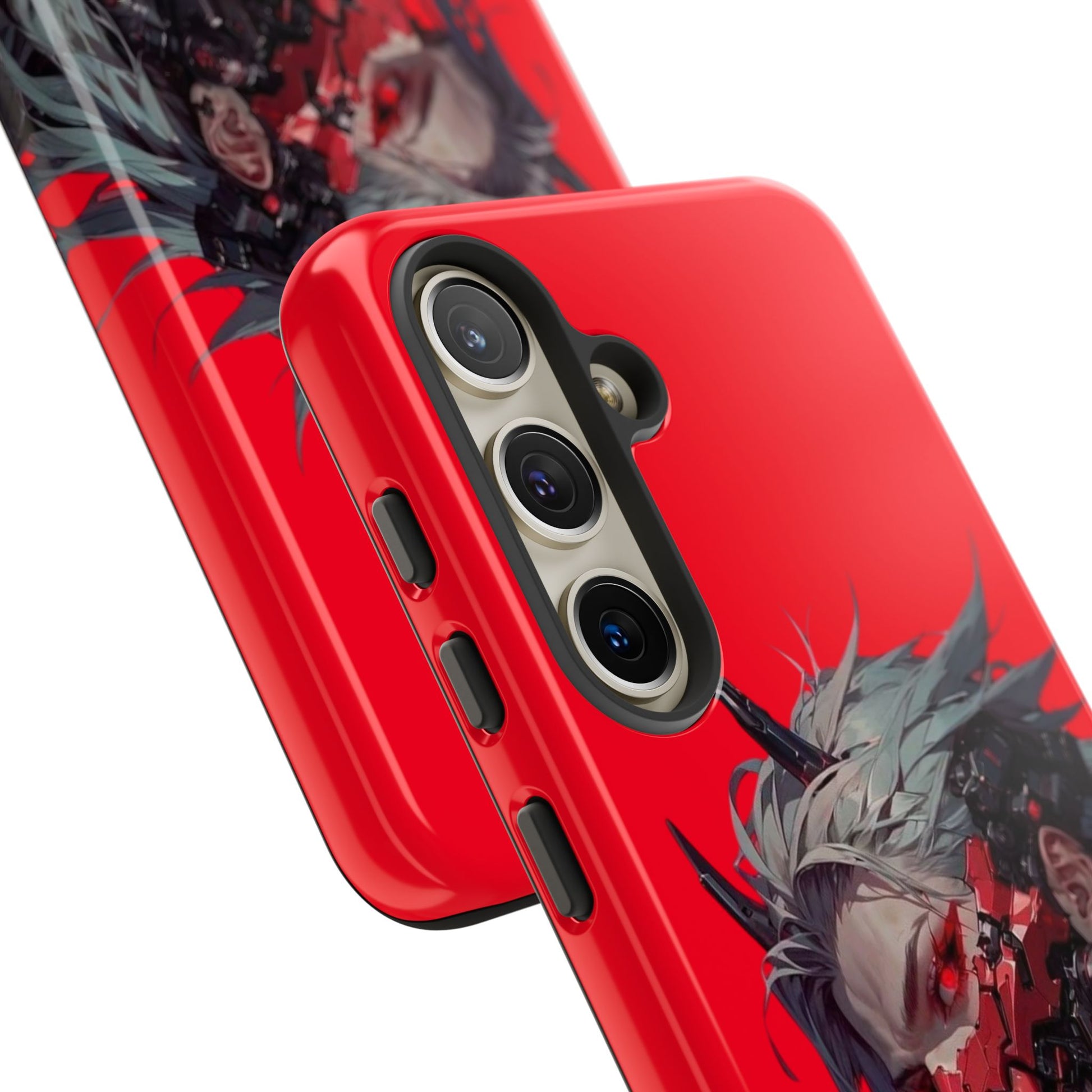 Demon Core Awakening – Futuristic Oni Cyborg Tough Phone Case by