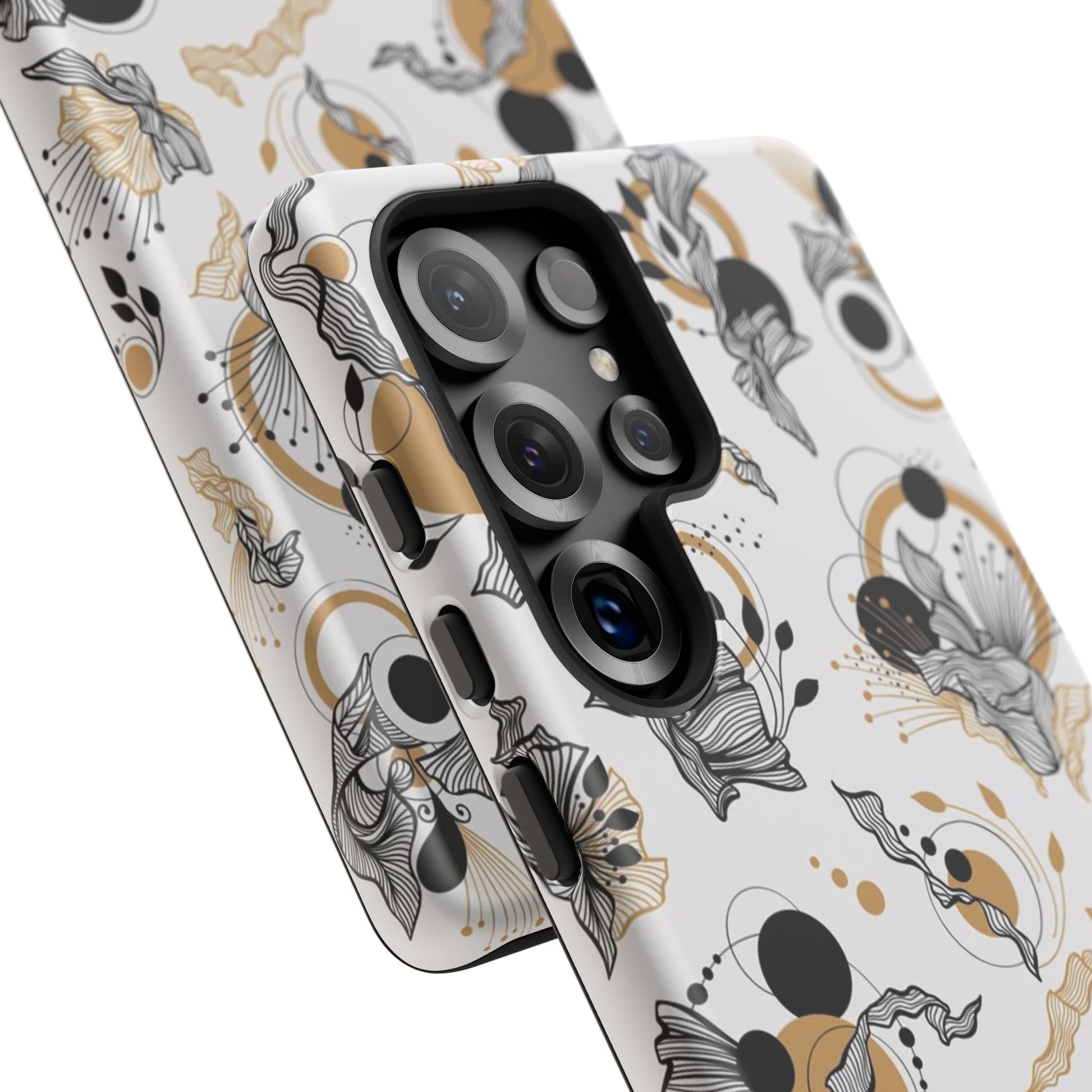 Abstract Floral Design Tough Phone Cases by