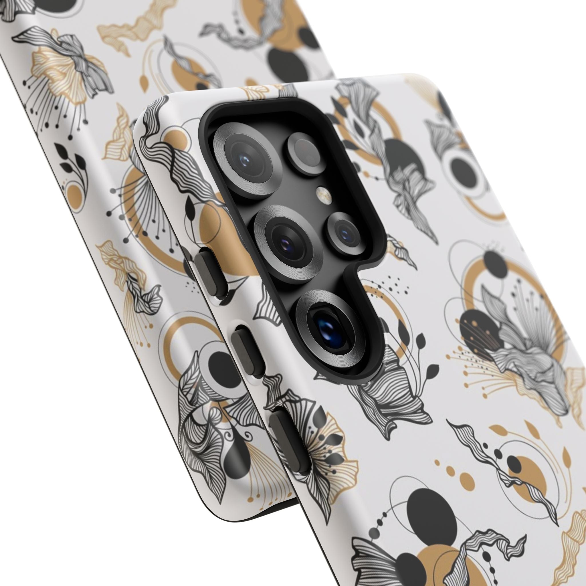 Abstract Floral Design Tough Phone Cases by