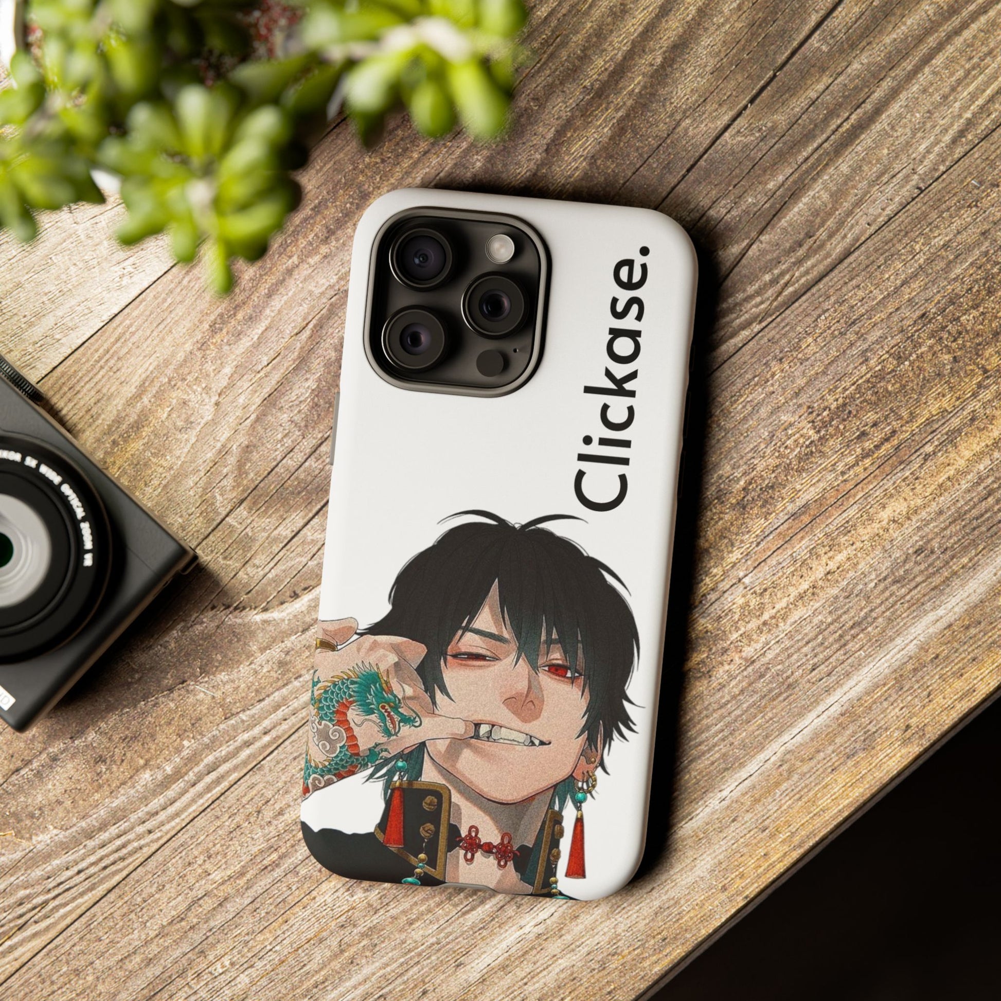 Edgy Anime Rebel Character - Tough Phone Case by