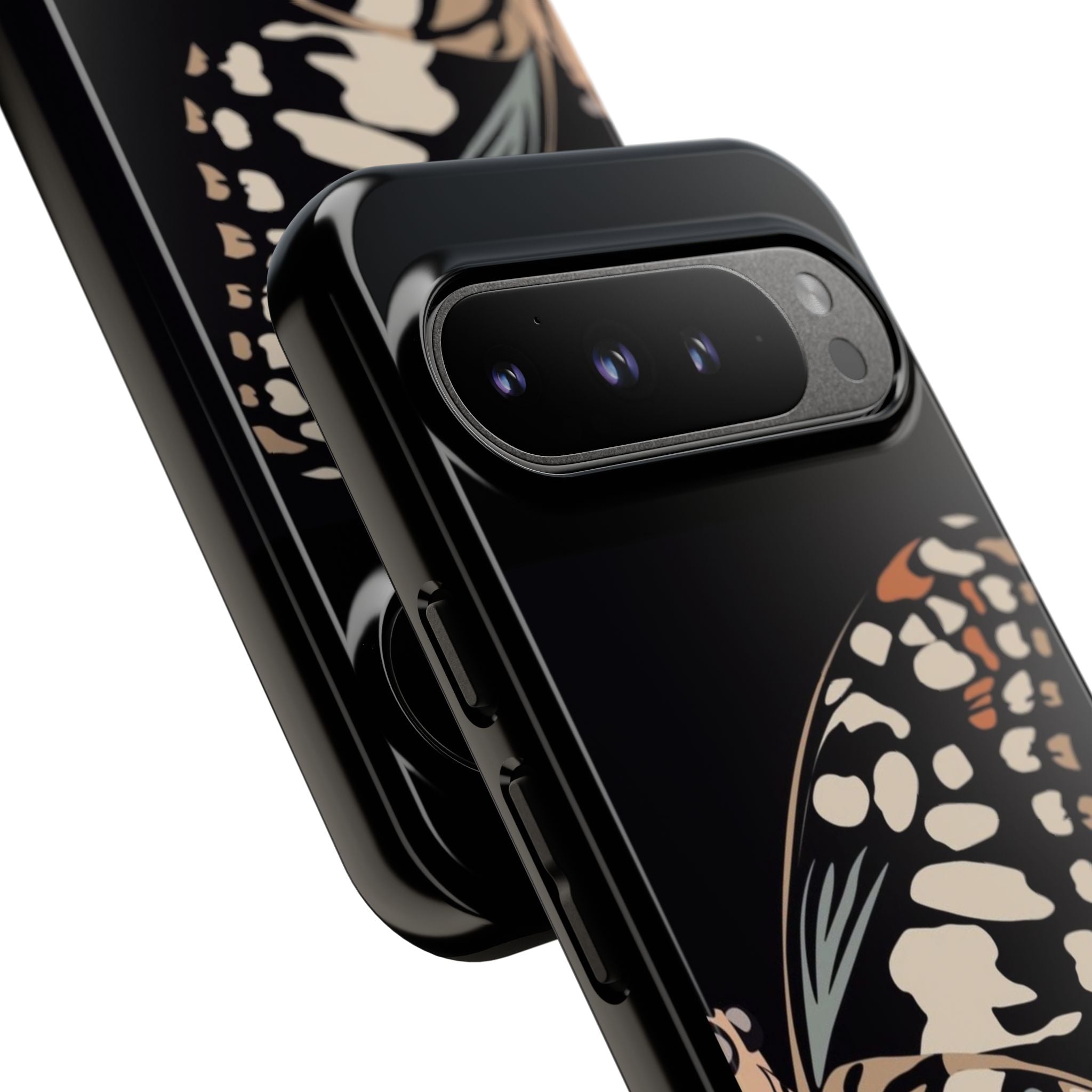 Butterfly Black Tough Phone Case by