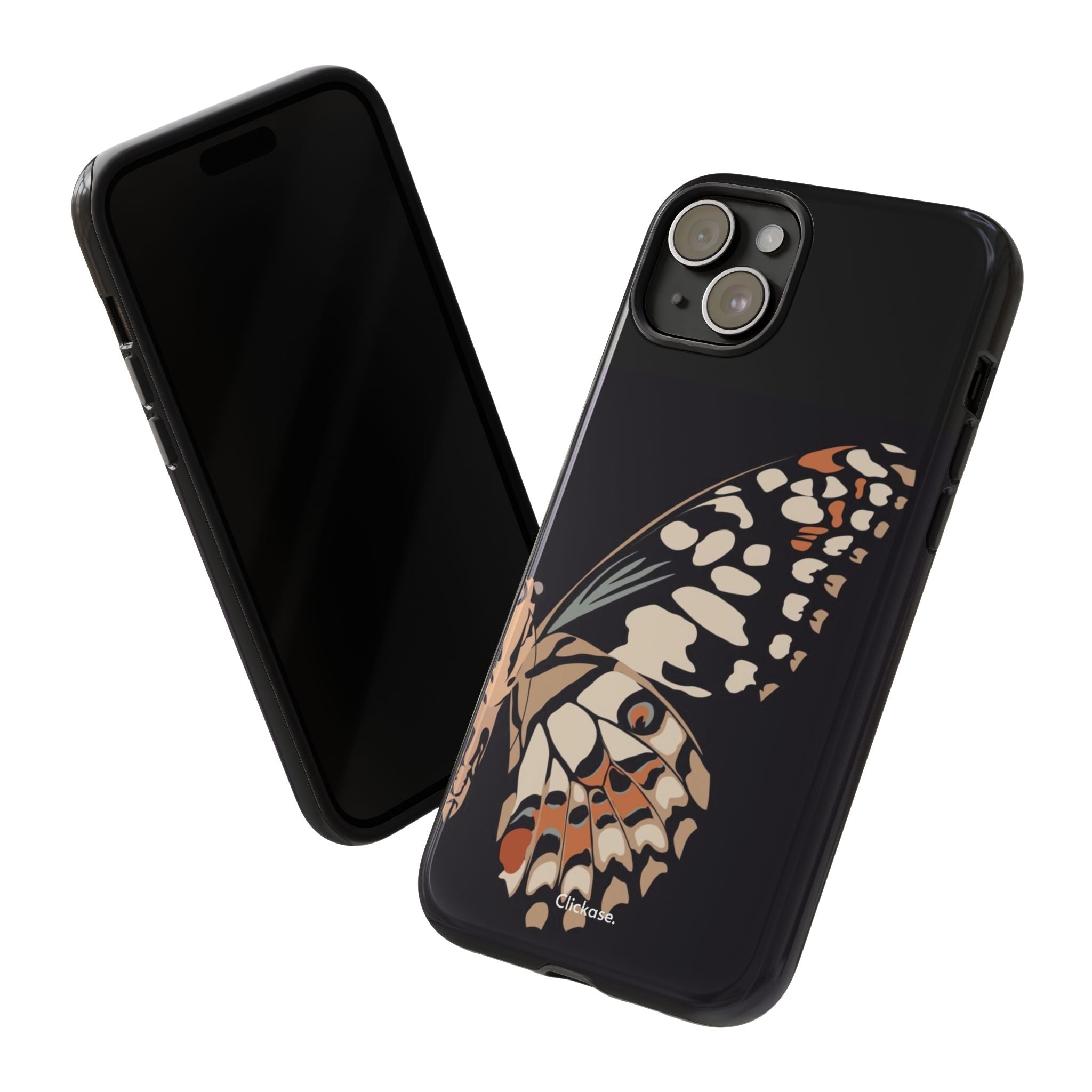Butterfly Black Tough Phone Case by