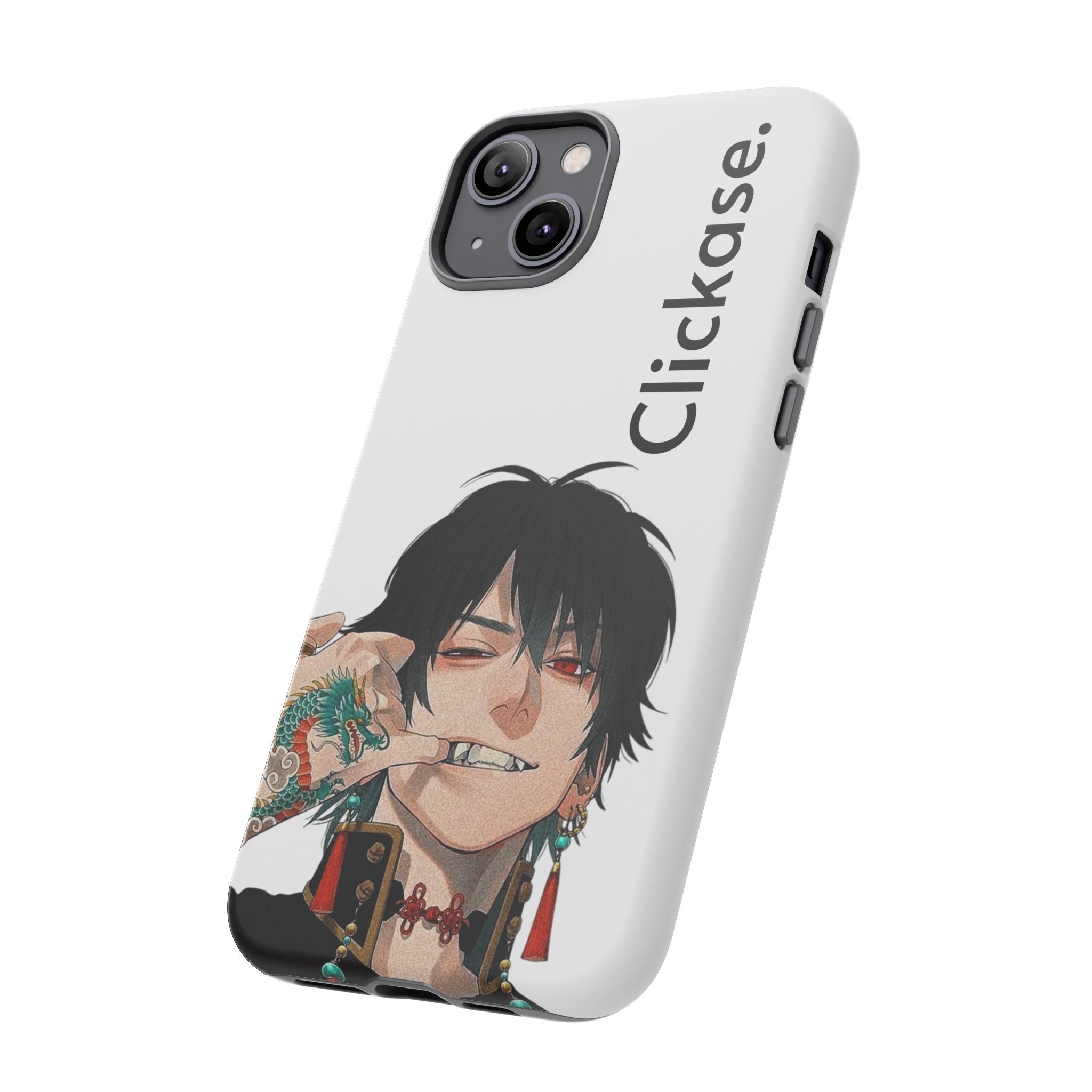 Edgy Anime Rebel Character - Tough Phone Case by