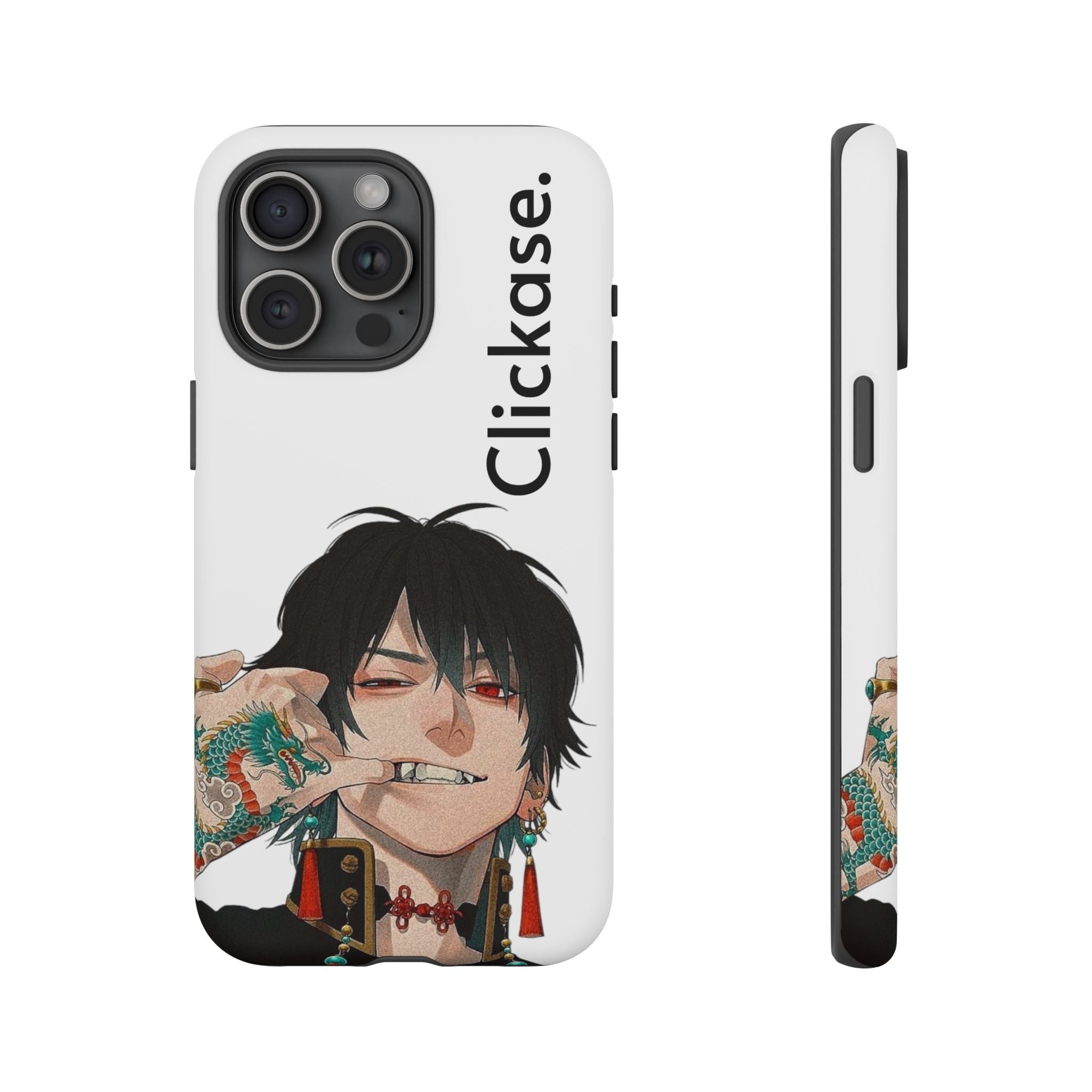 Edgy Anime Rebel Character - Tough Phone Case by
