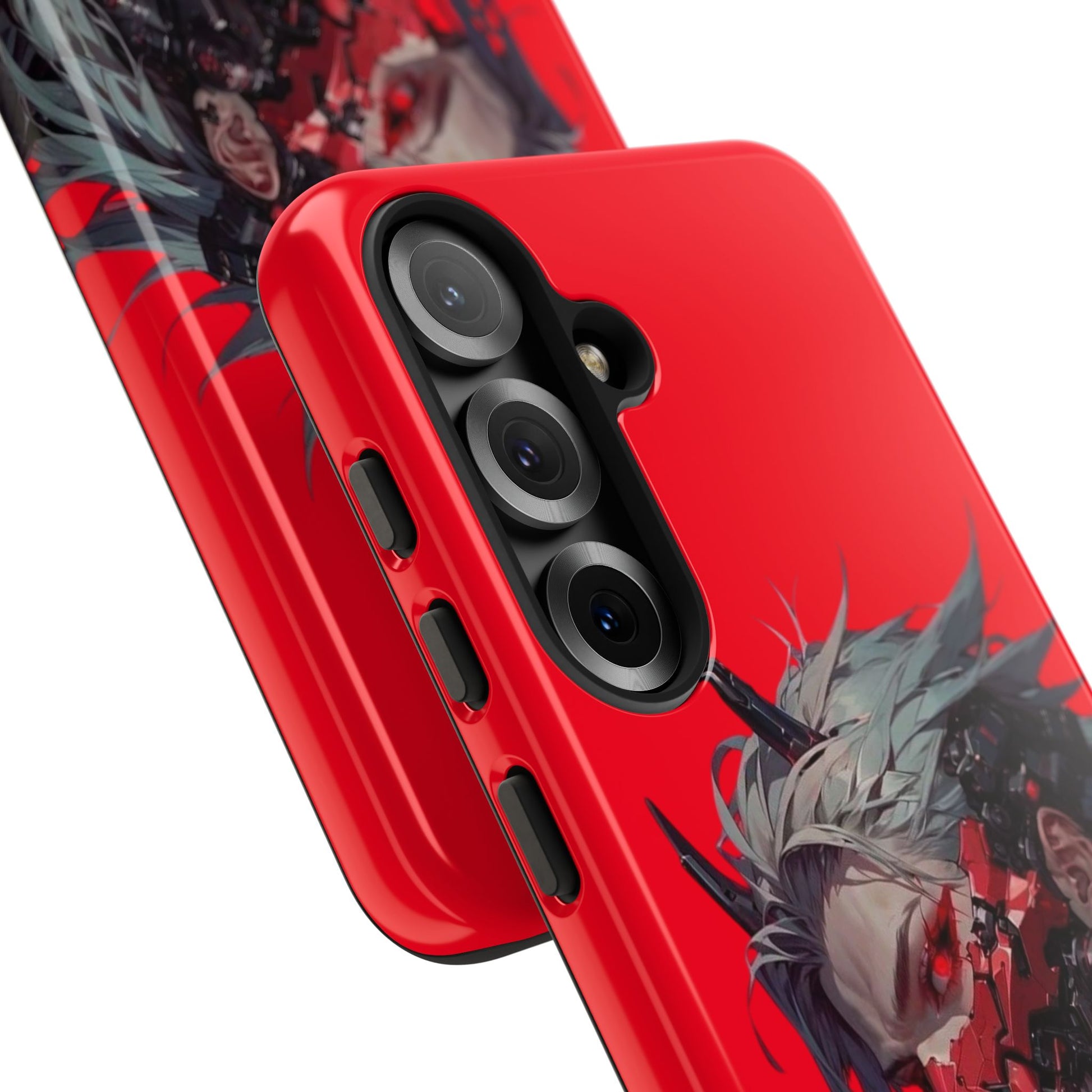 Demon Core Awakening – Futuristic Oni Cyborg Tough Phone Case by