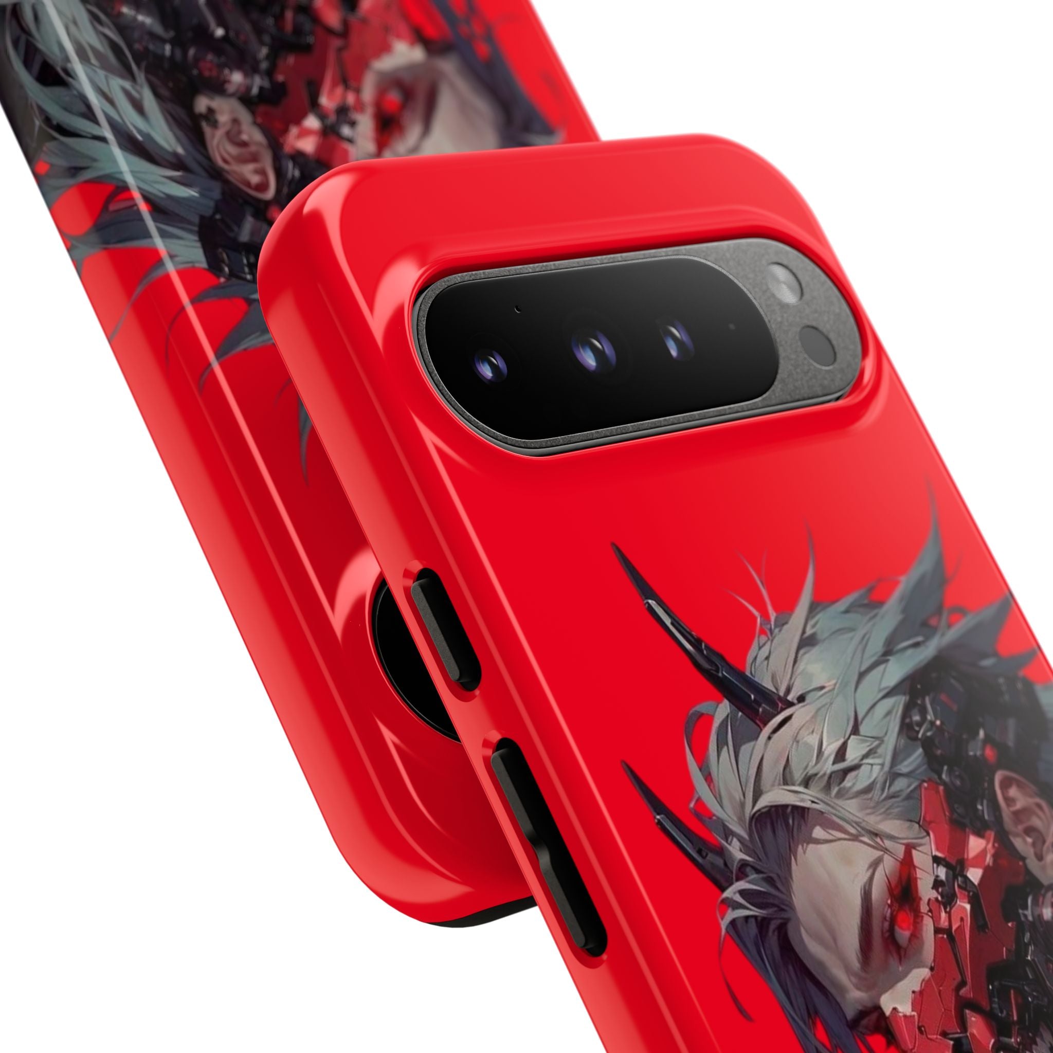 Demon Core Awakening – Futuristic Oni Cyborg Tough Phone Case by