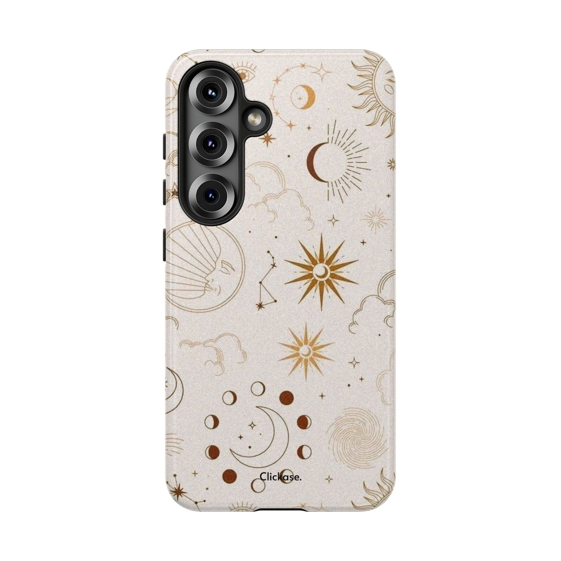 Astrology Celestial Moon and Star Pattern Tough Phone Case by