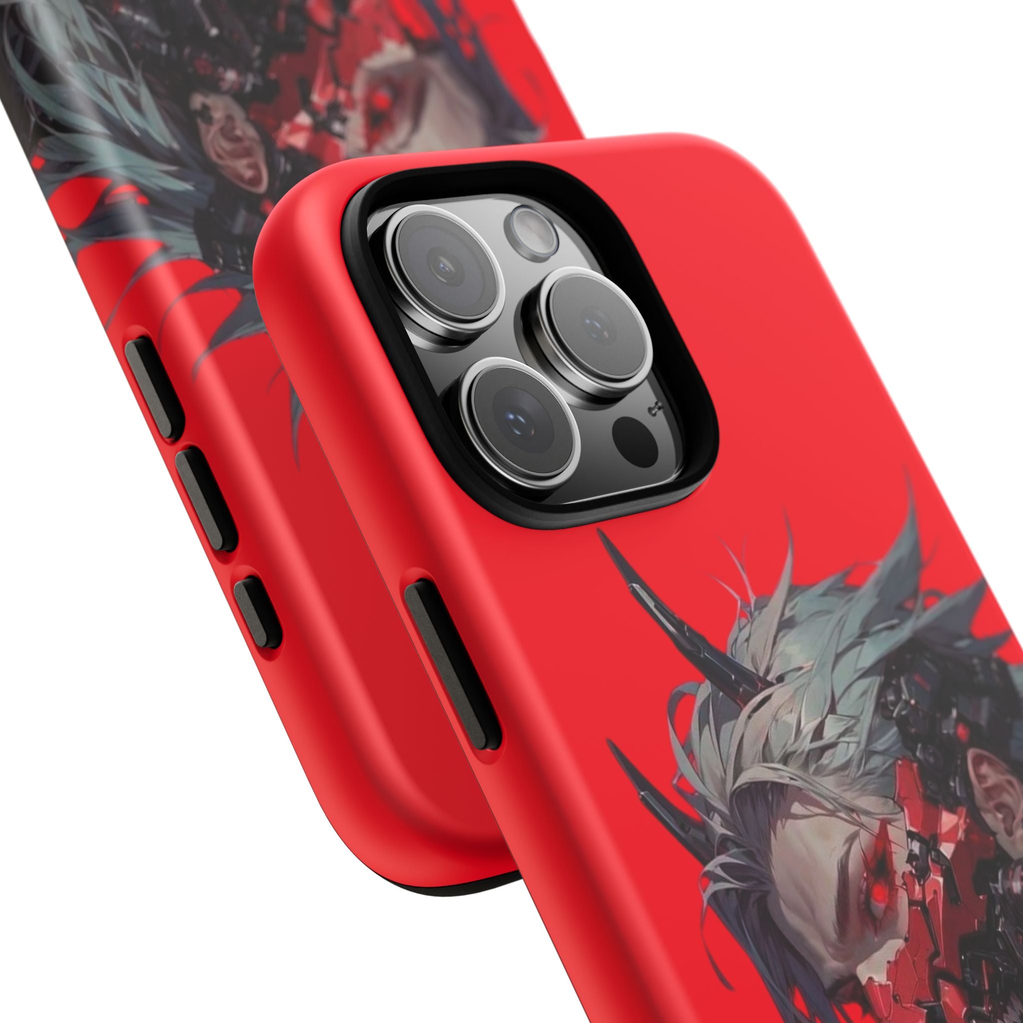 Demon Core Awakening – Futuristic Oni Cyborg Tough Phone Case by