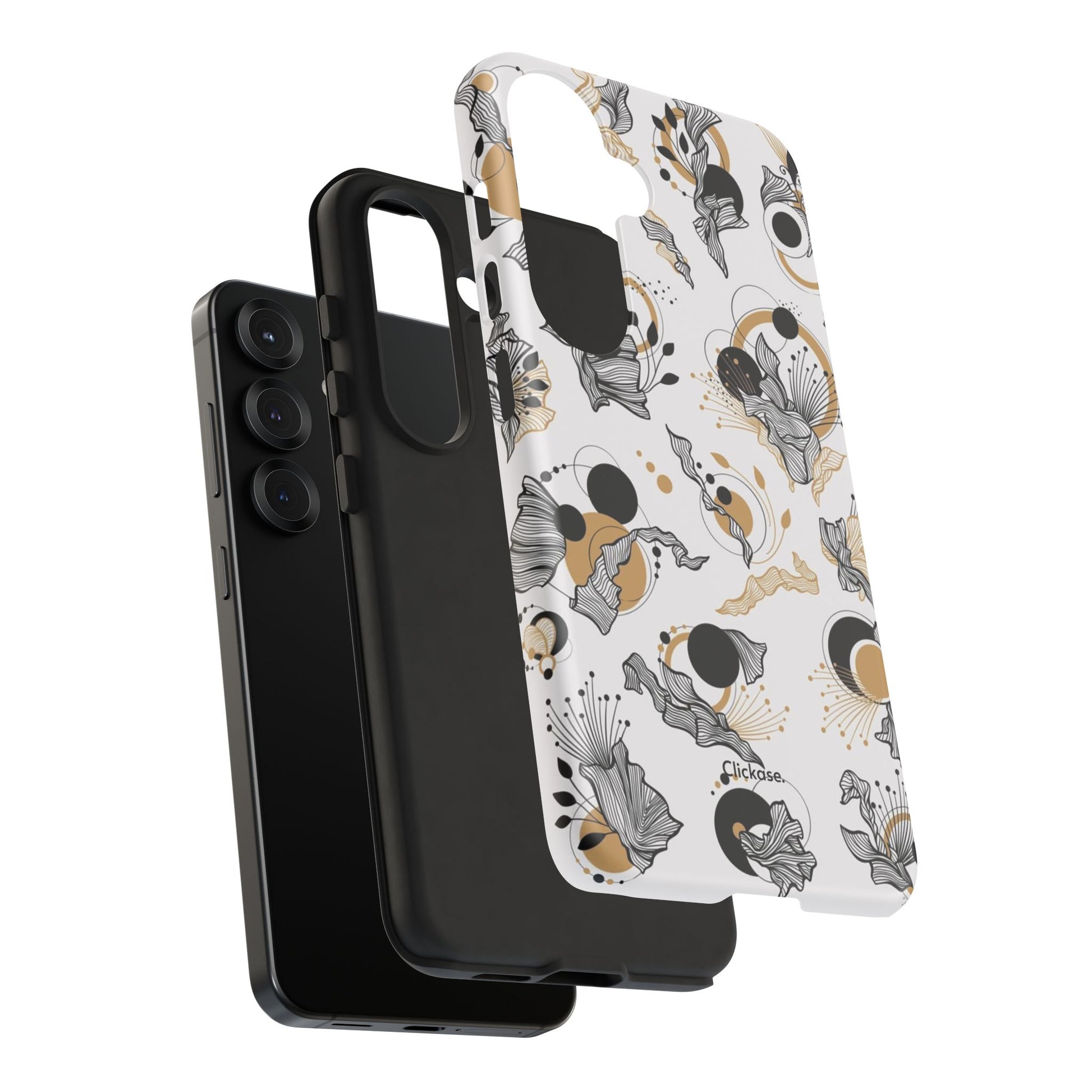 Abstract Floral Design Tough Phone Cases by