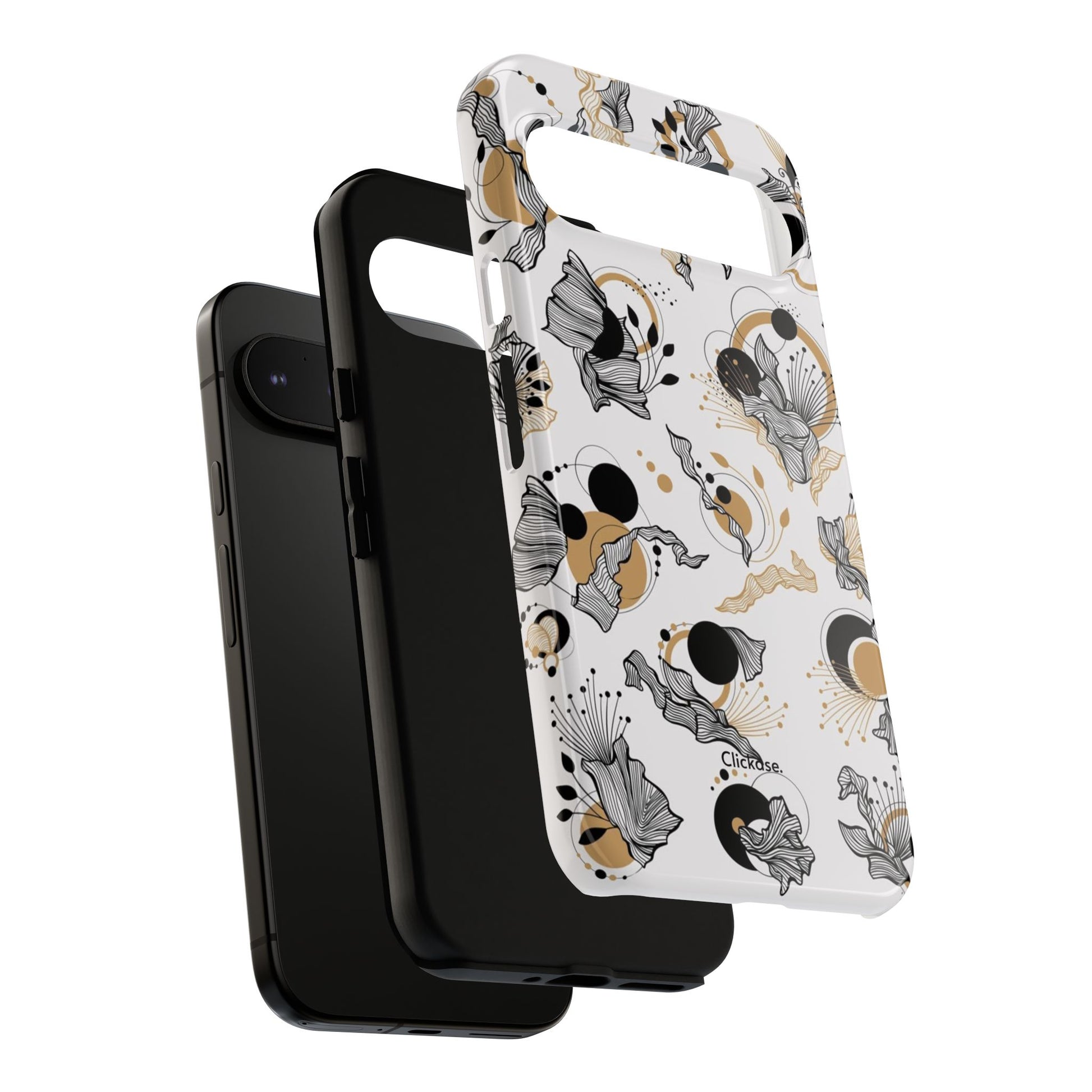 Abstract Floral Design Tough Phone Cases by