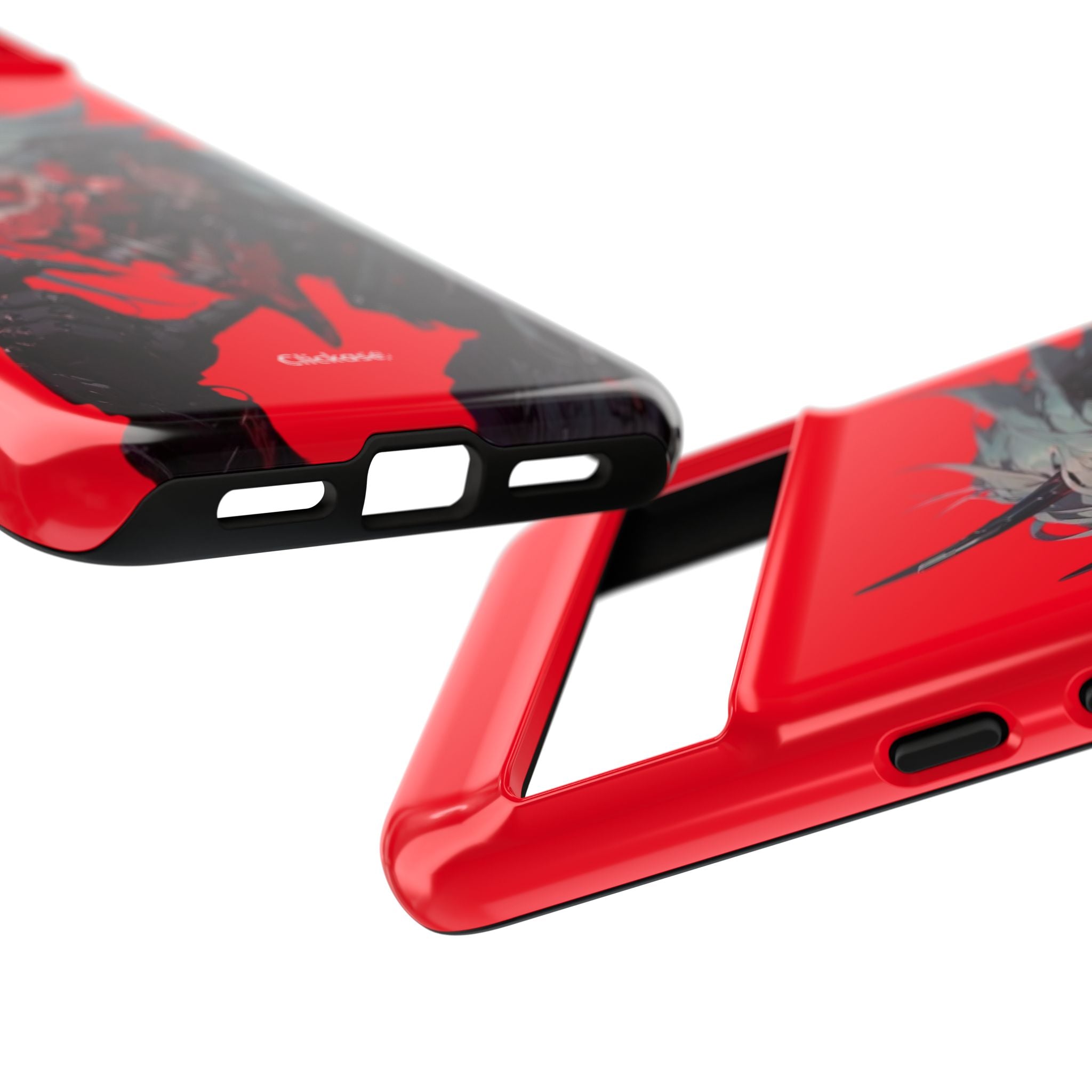 Demon Core Awakening – Futuristic Oni Cyborg Tough Phone Case by