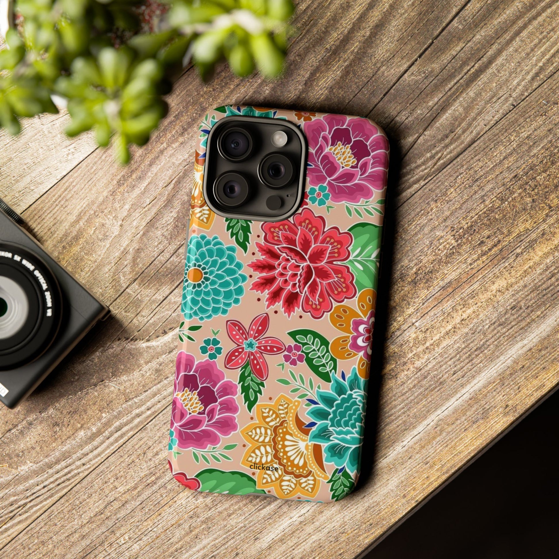 Cute Floral Design Tough Phone Case by