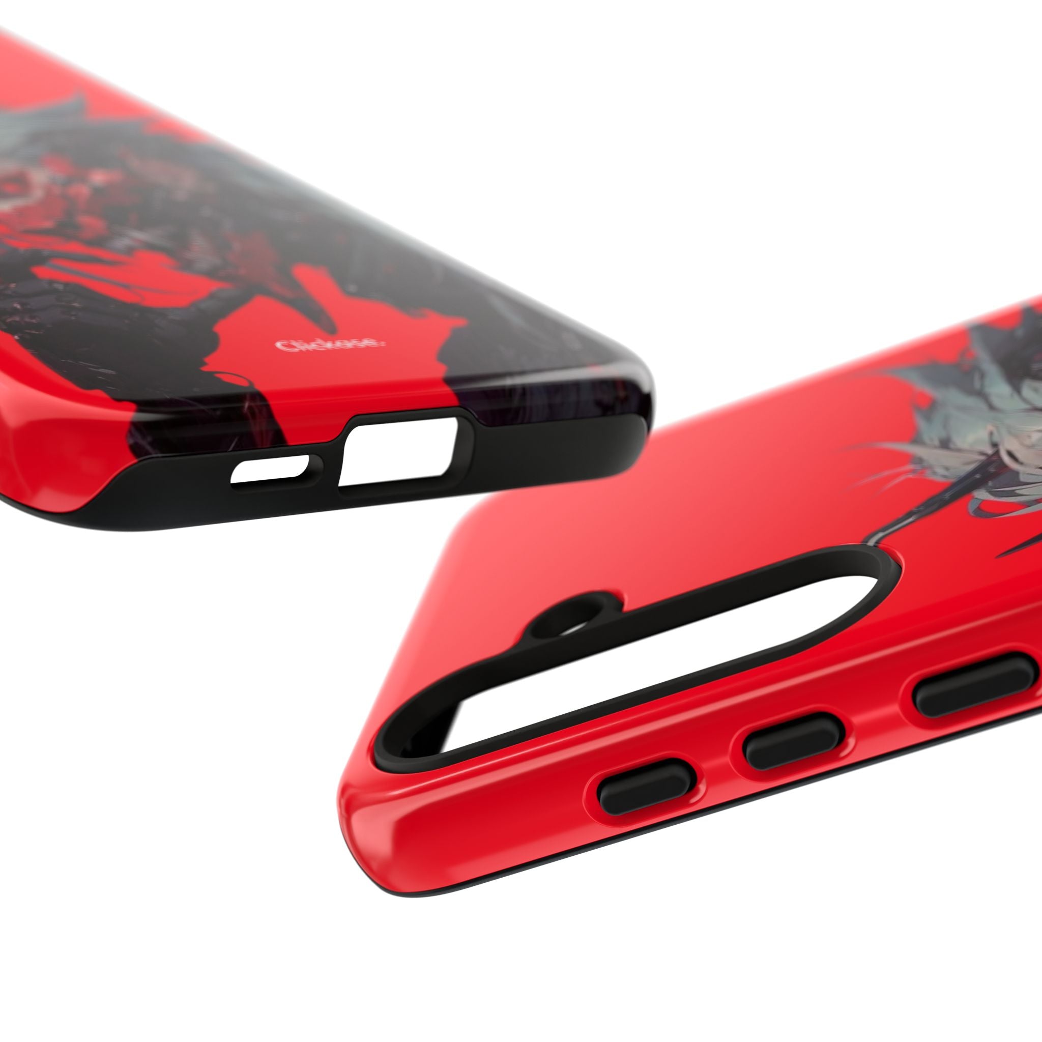 Demon Core Awakening – Futuristic Oni Cyborg Tough Phone Case by