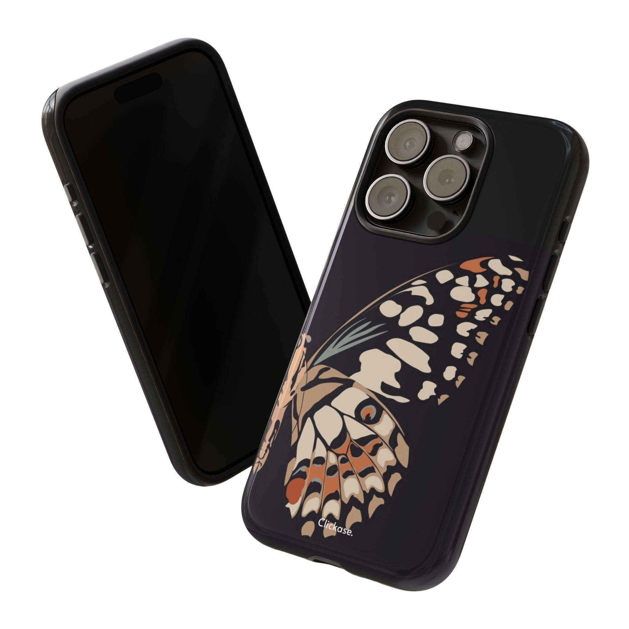 Butterfly Black Tough Phone Case by