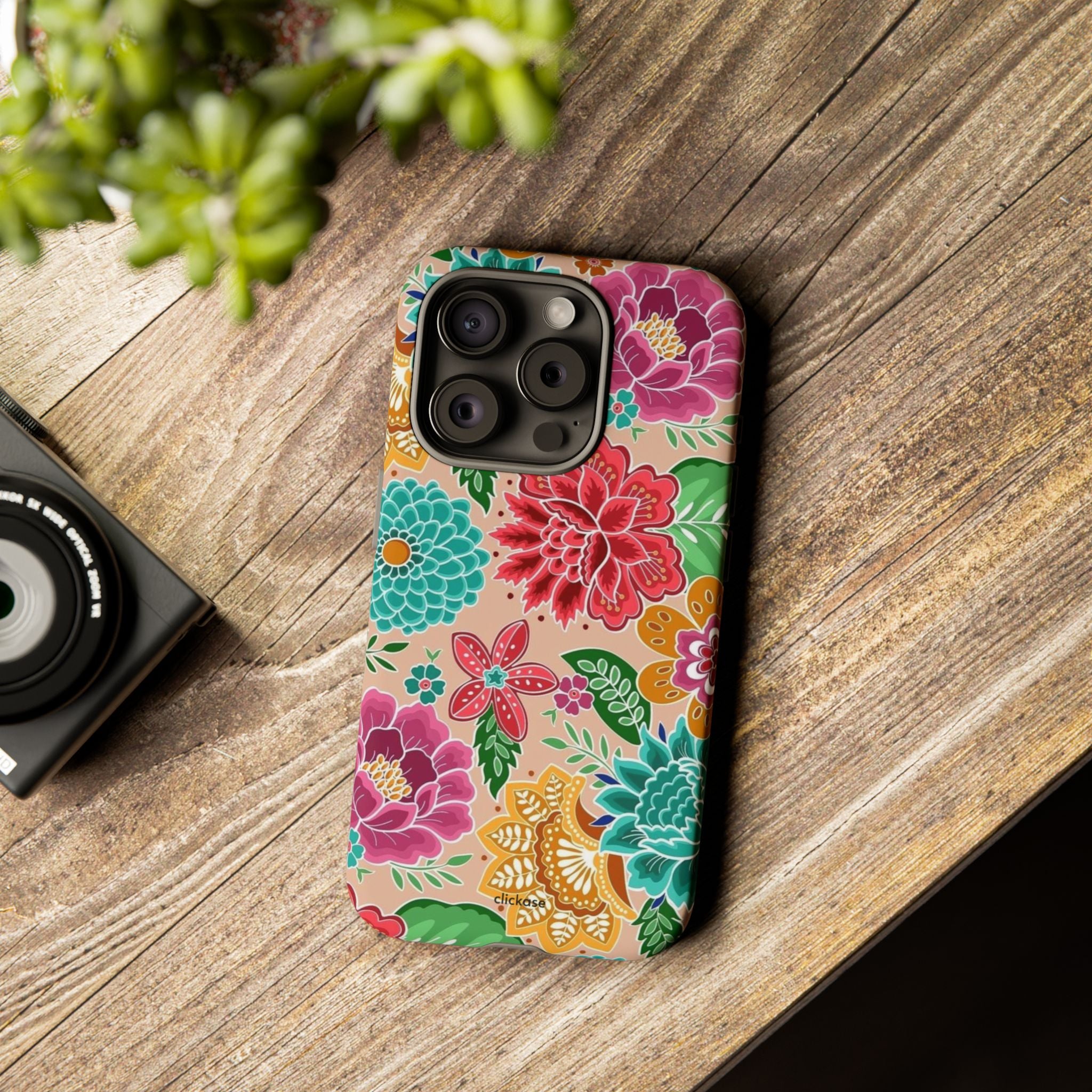 Cute Floral Design Tough Phone Case by