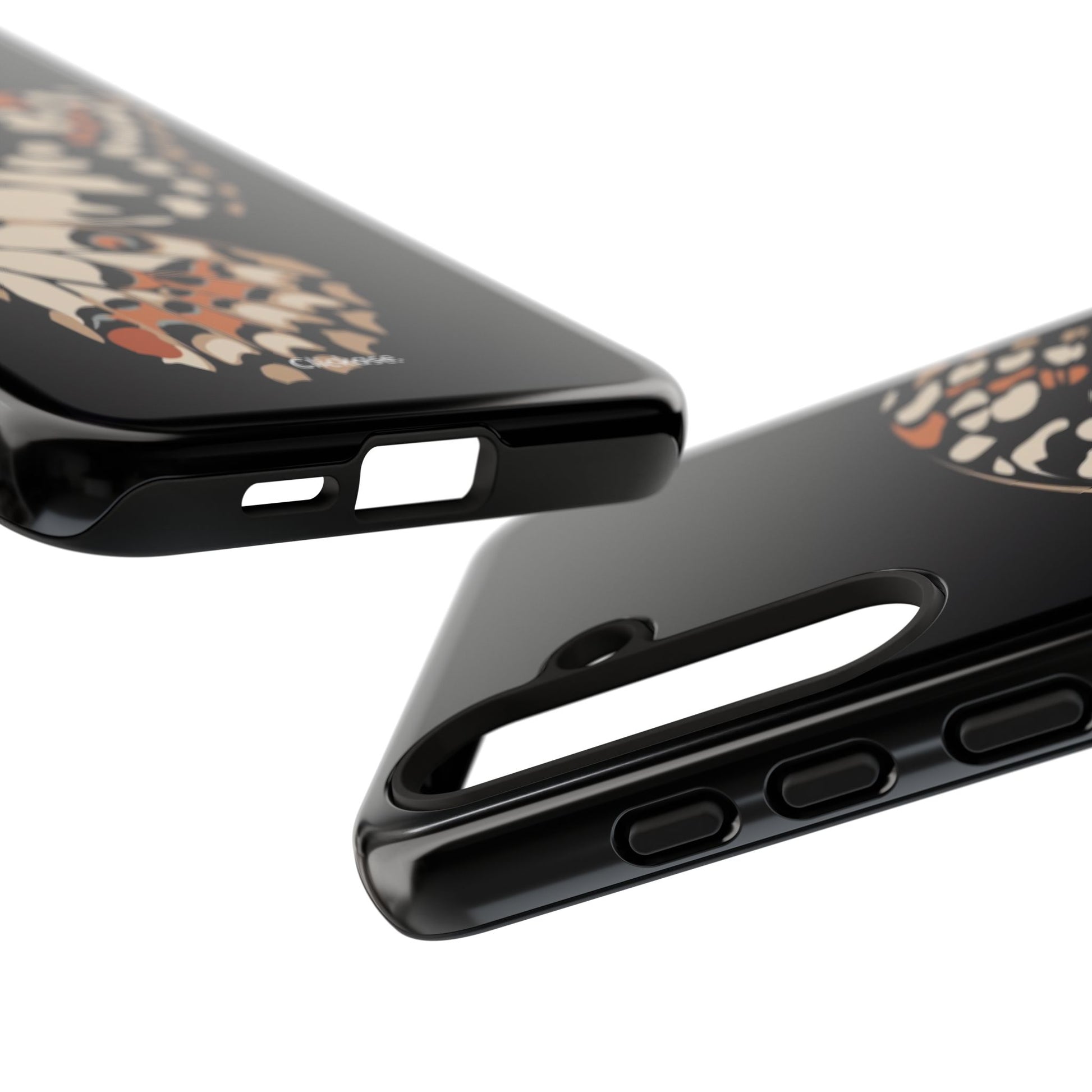 Butterfly Black Tough Phone Case by