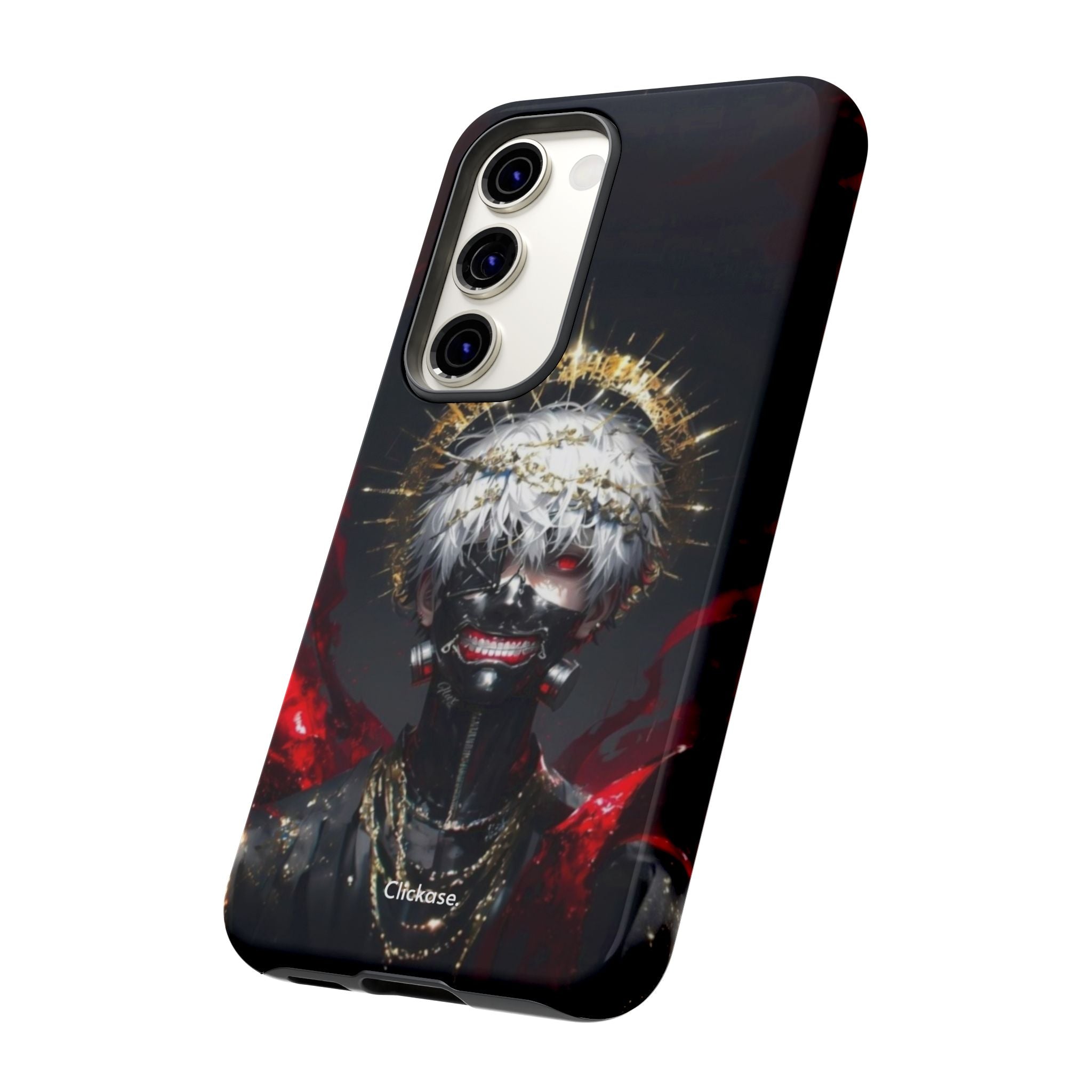 Ken Kaneki anime phone case with 3D wrap, durable and shock-absorbing design