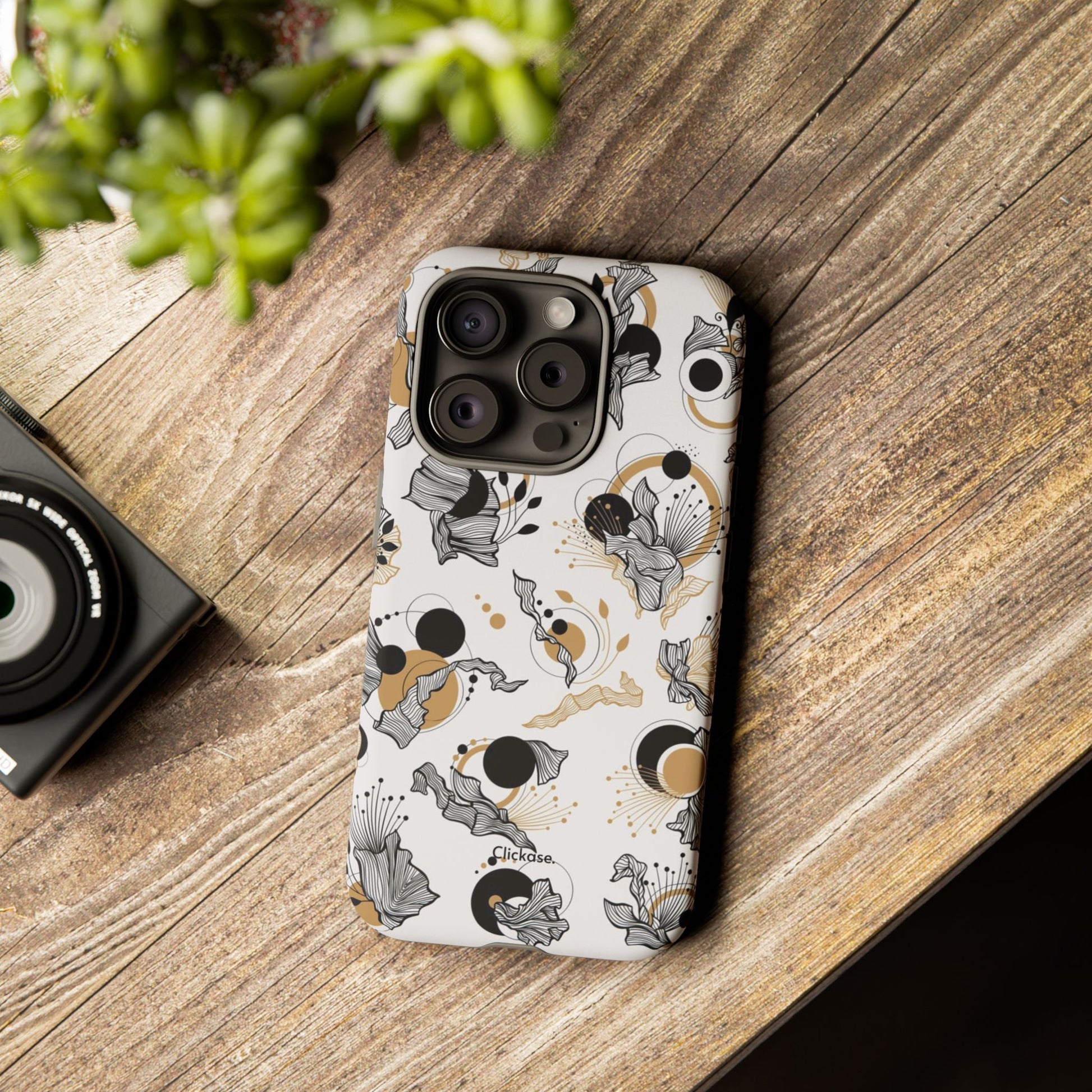 Abstract Floral Design Tough Phone Cases by