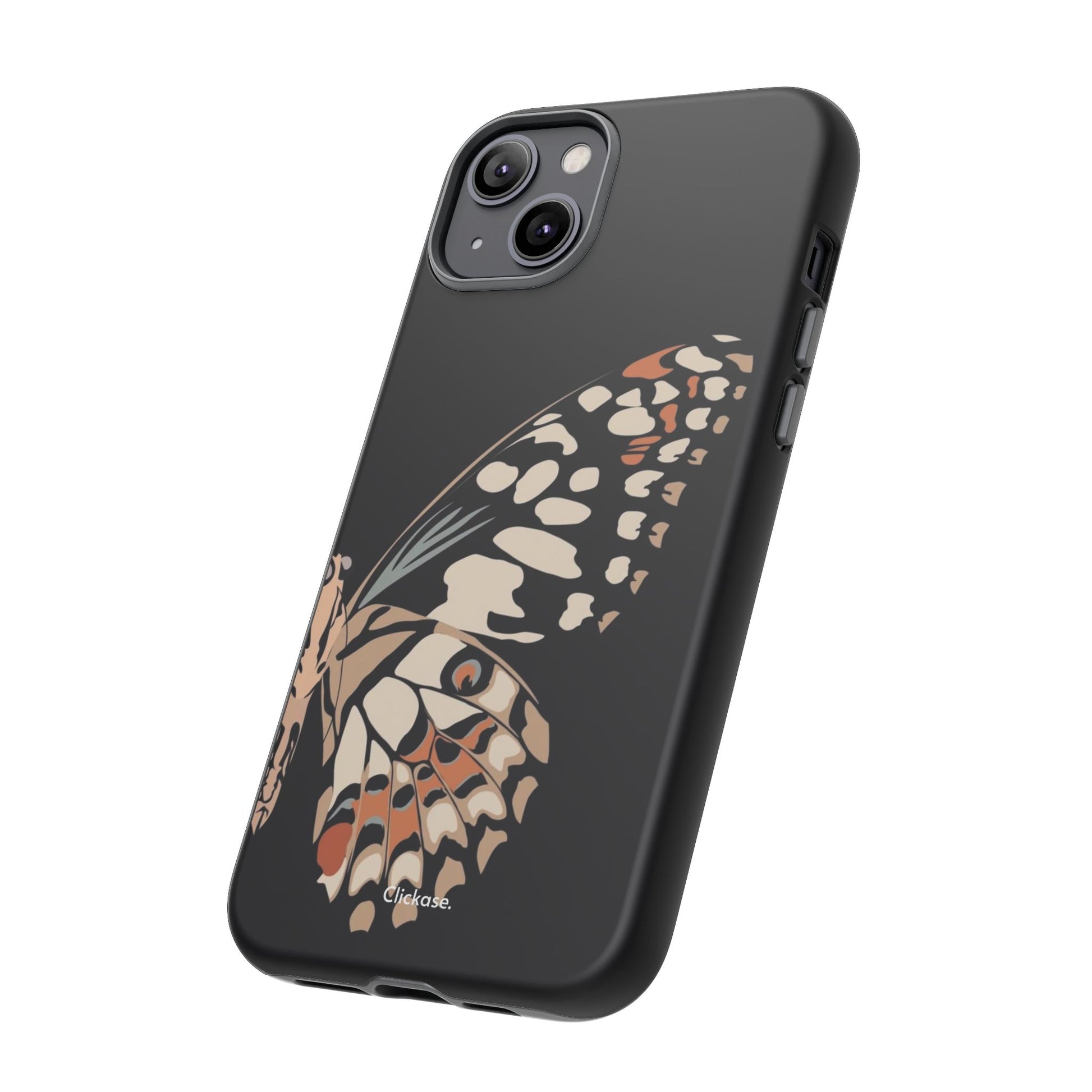 Butterfly Black Tough Phone Case by