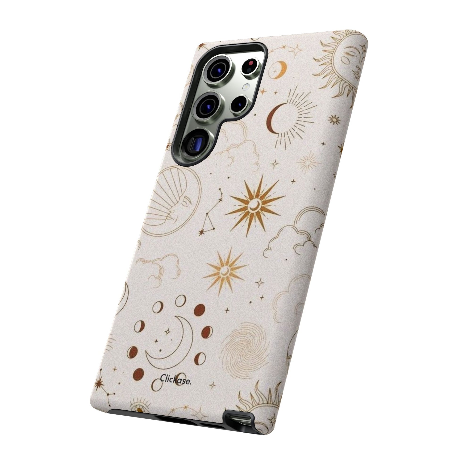 Astrology Celestial Moon and Star Pattern Tough Phone Case by