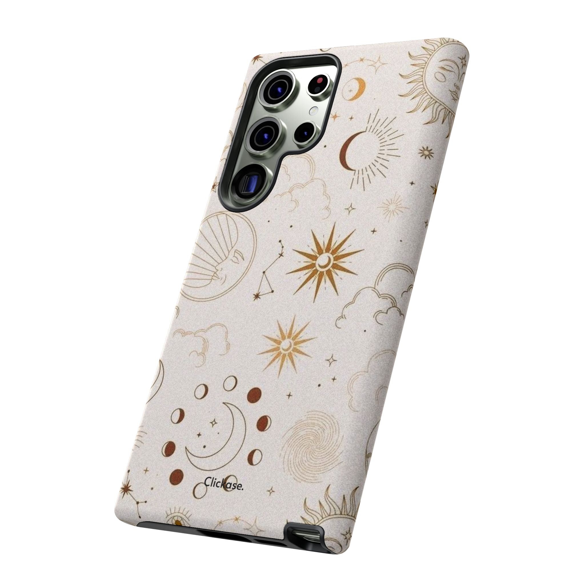 Astrology Celestial Moon and Star Pattern Tough Phone Case by