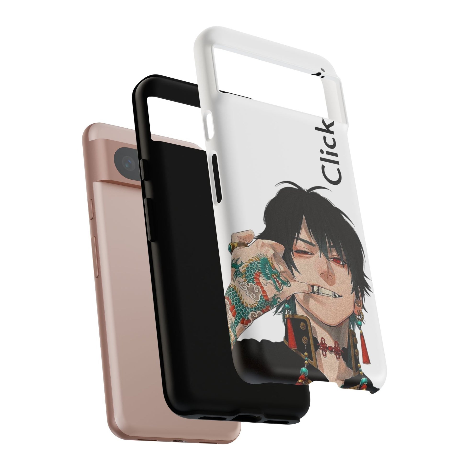 Edgy Anime Rebel Character - Tough Phone Case by